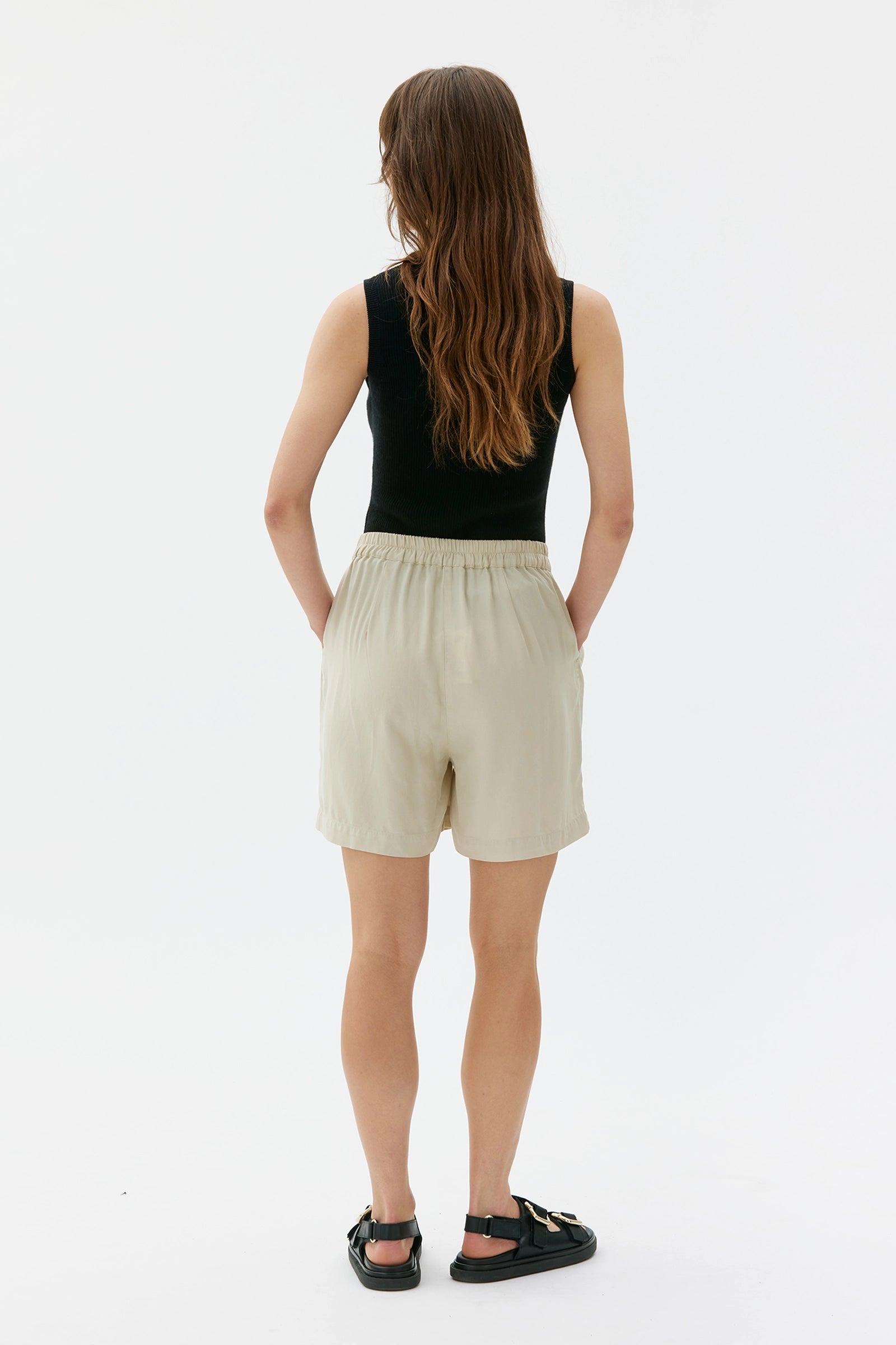 Bran Tencel Shorts - Off White