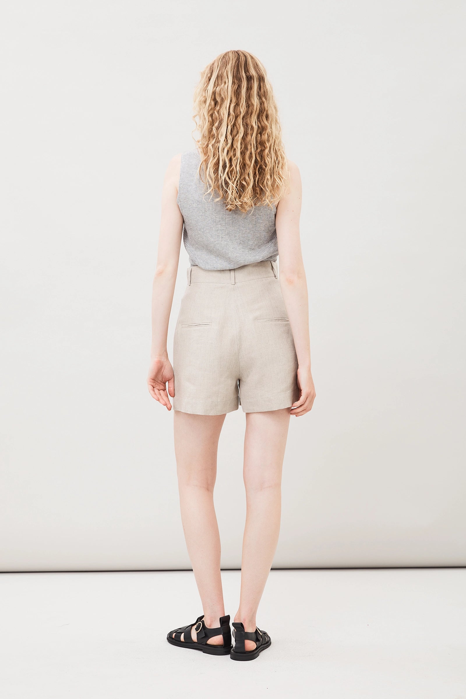 Kaia Linneshorts - Oat Beige