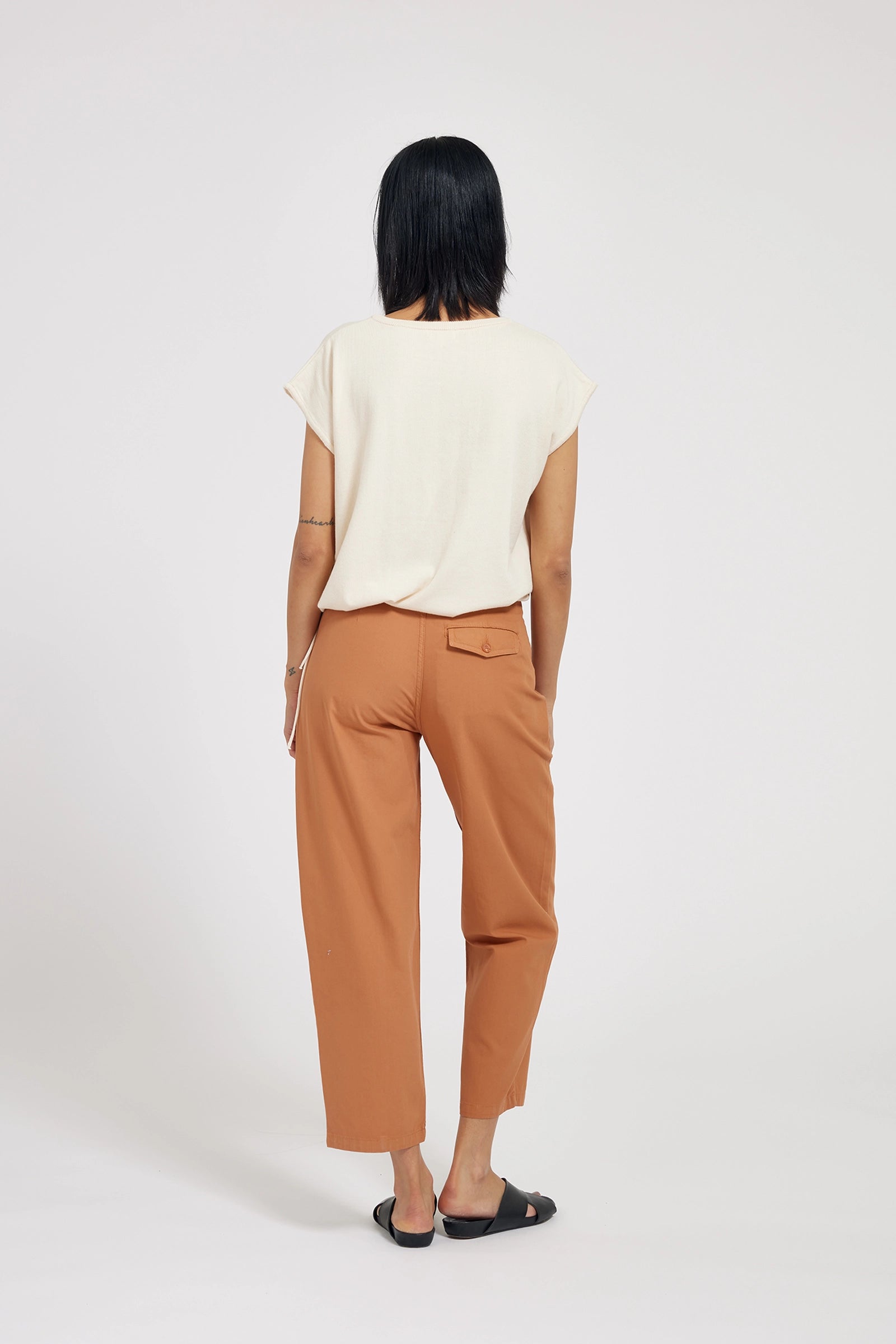 Alia Byxor Med Voluminös Passform - Terracotta