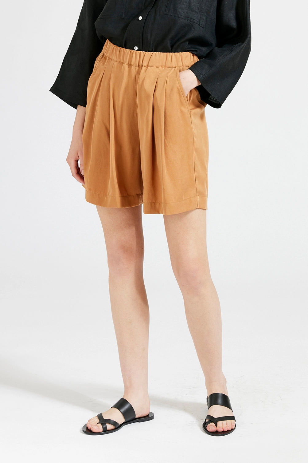 Sira Shorts I Tencel - Ochre