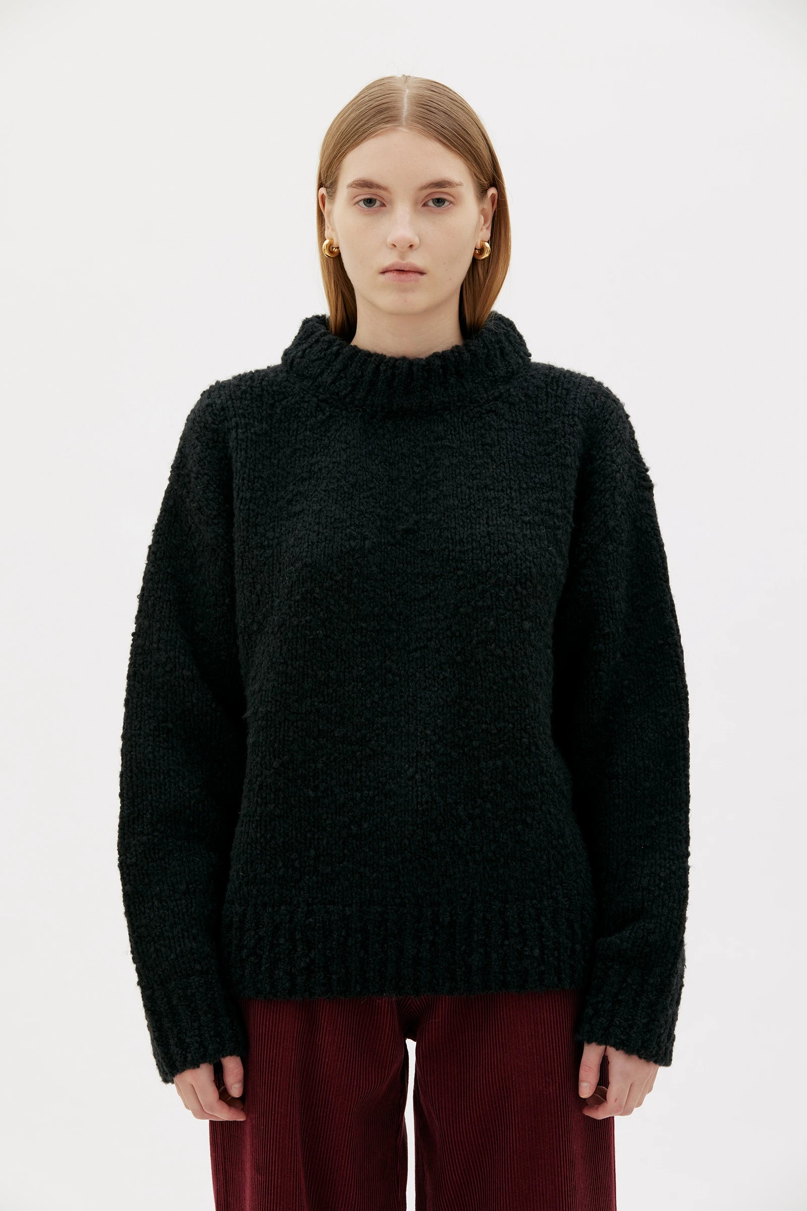 Audre Tröja I Ekologisk Ull - Black