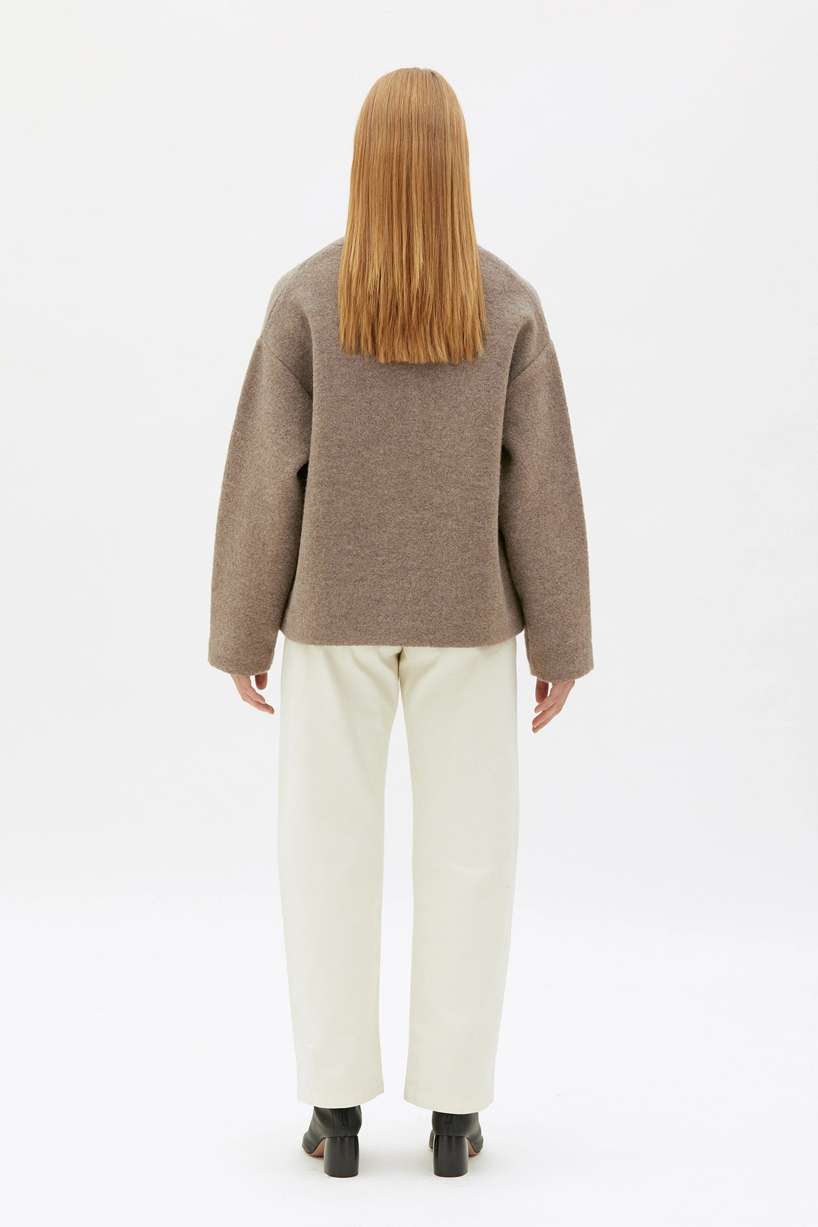 Hale Boiled Wool Jacket – Taupe