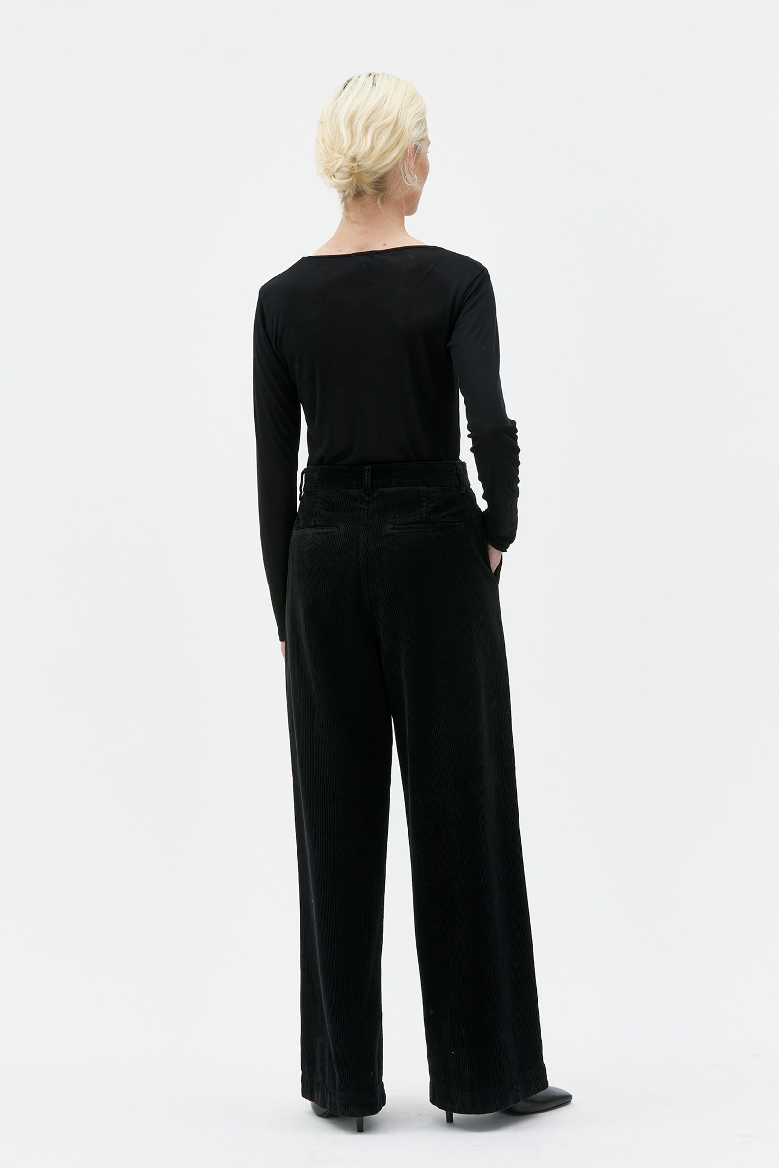 Aya Manchesterbyxor Med Vidd - Black