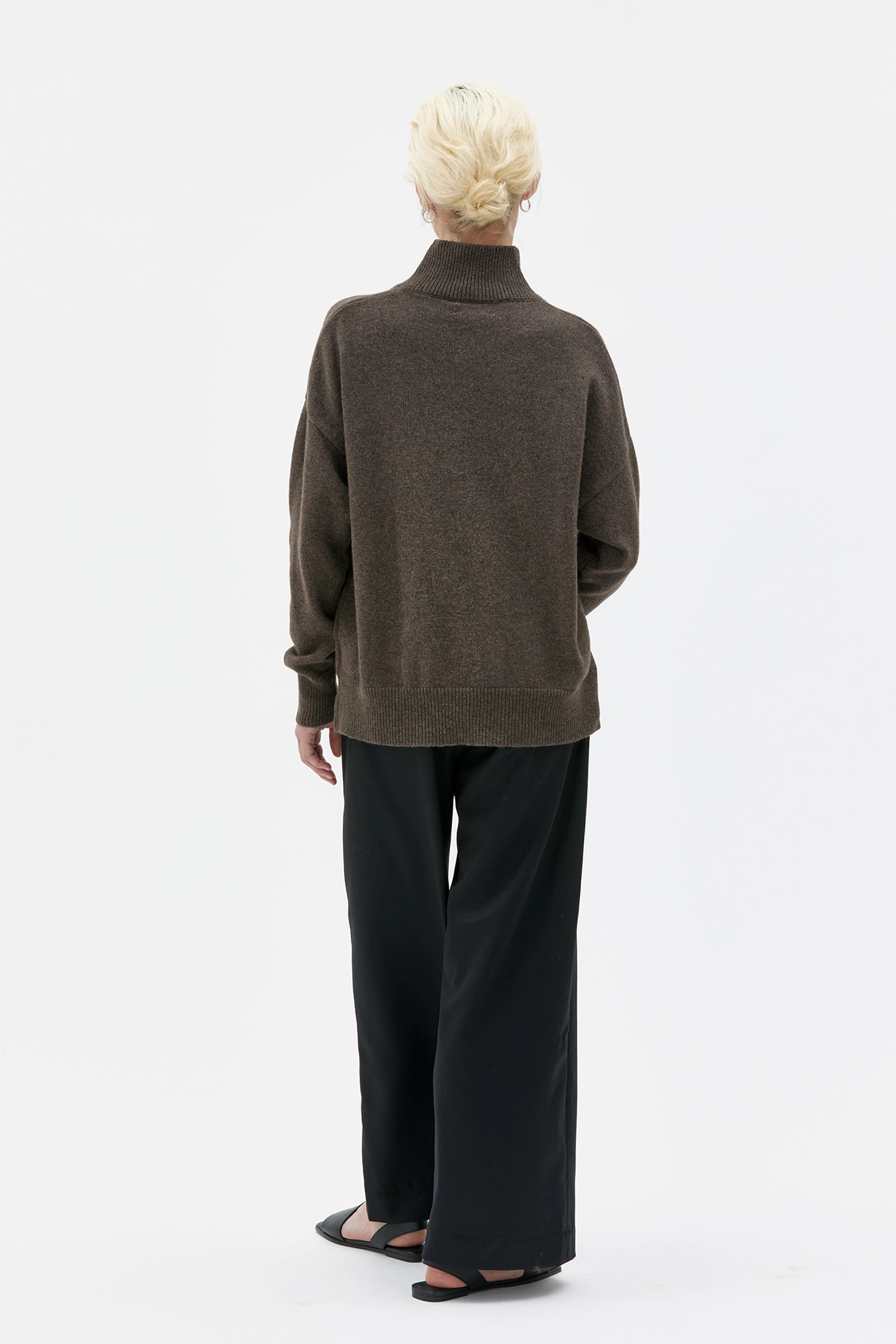 Orla Kashmirtröja - Walnut Melange