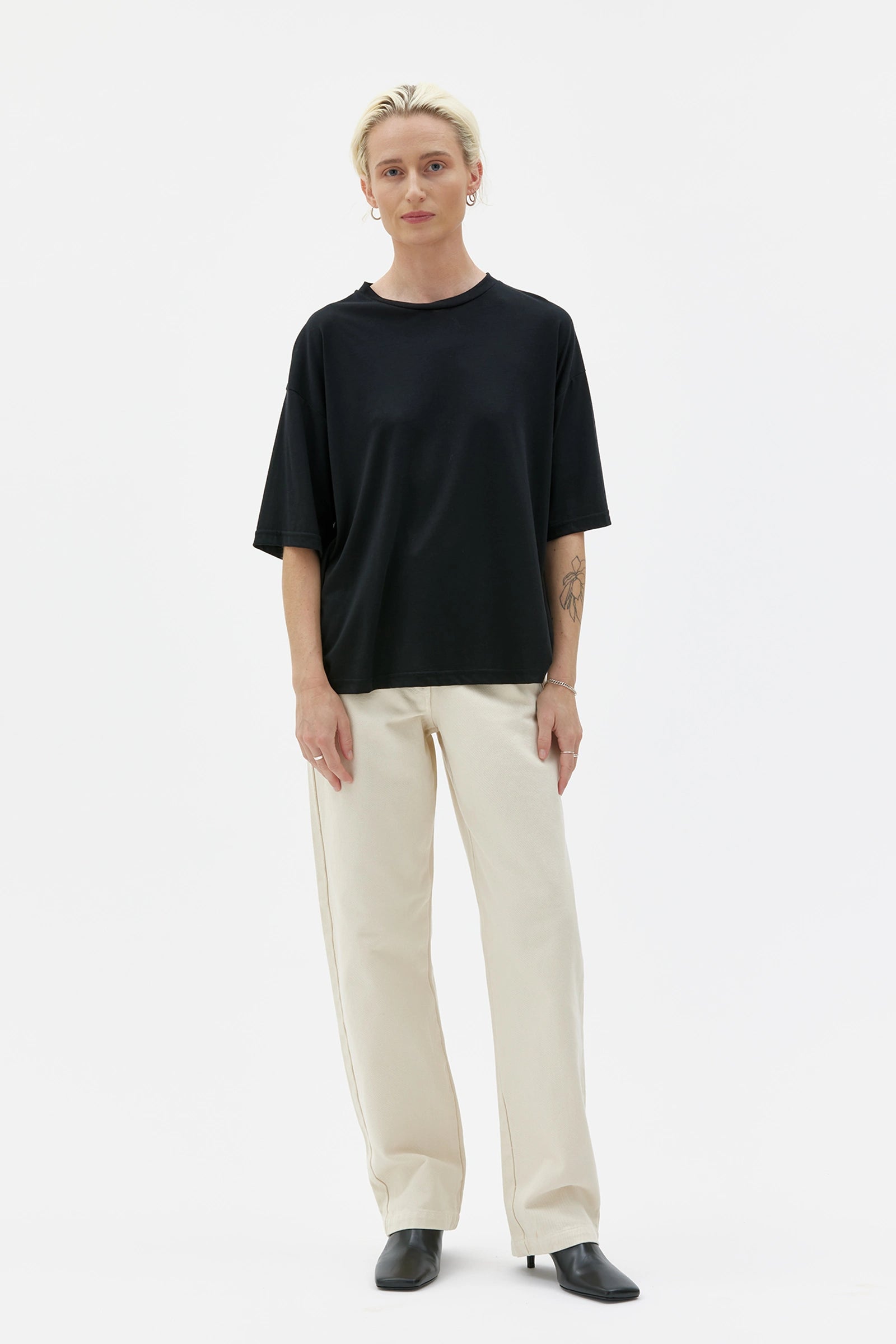 Viva T–Shirt In Tencel Organic Cotton Jersey – Black