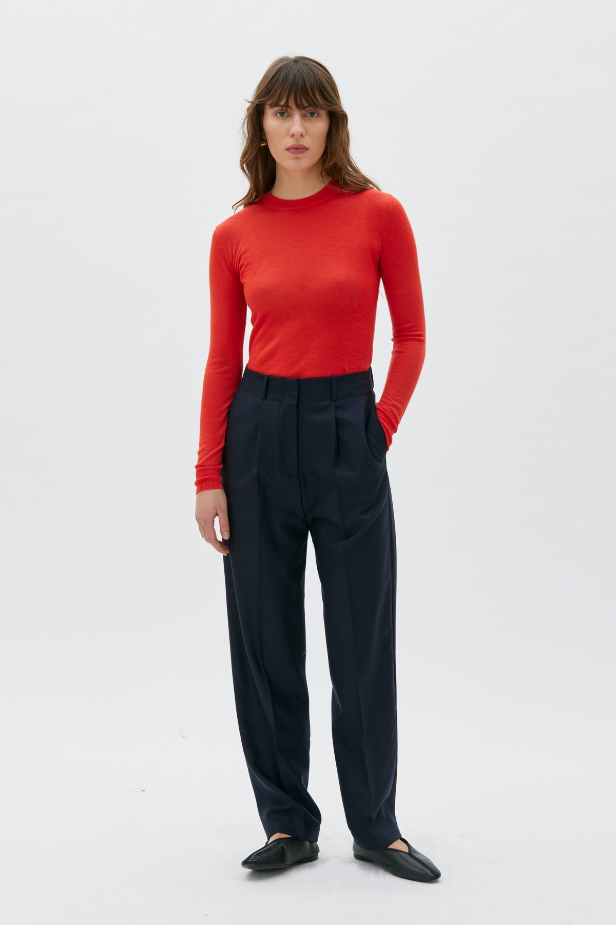 Adella Långärmad Kashmirtopp - 15 Tomato Red