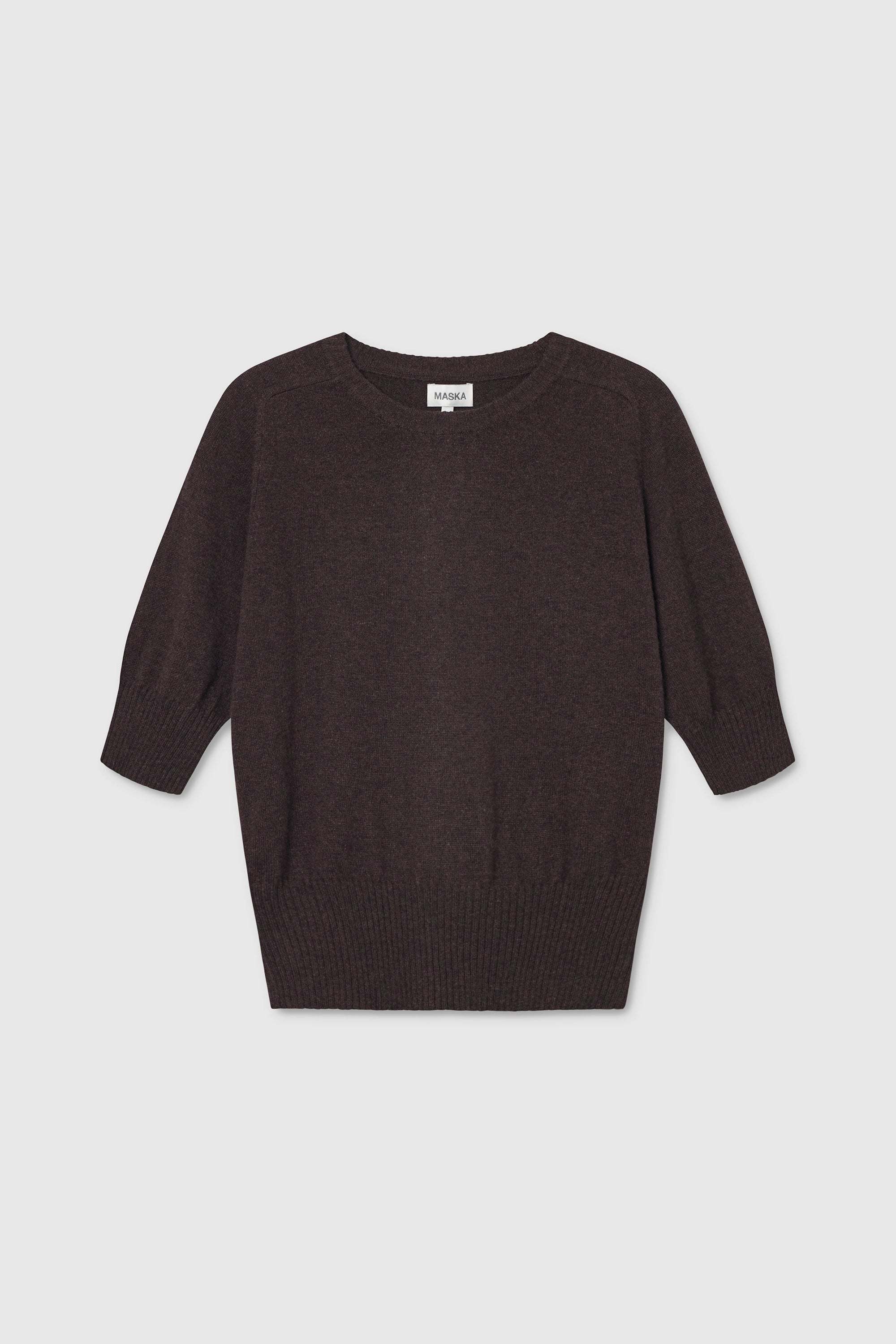 Ada Cashmere T-shirt - Dark Brown