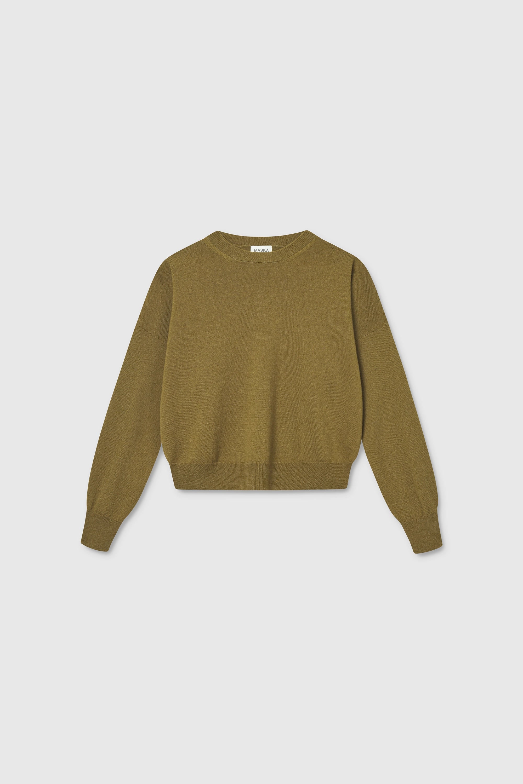 Ior Tröja I Ull Och Kashmir - Olive Green