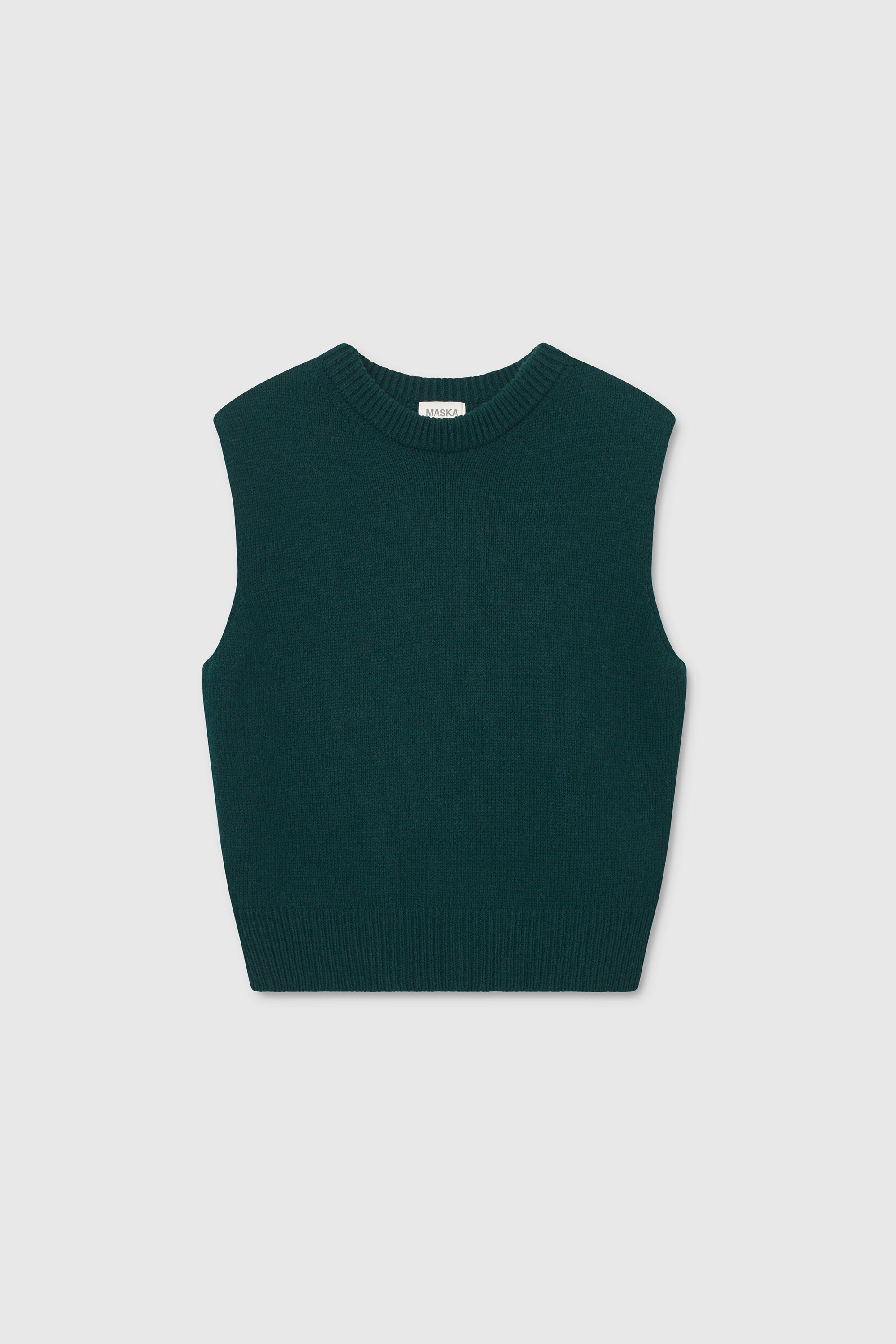 Nera Väst I Ull Och Kashmir - Pine Green