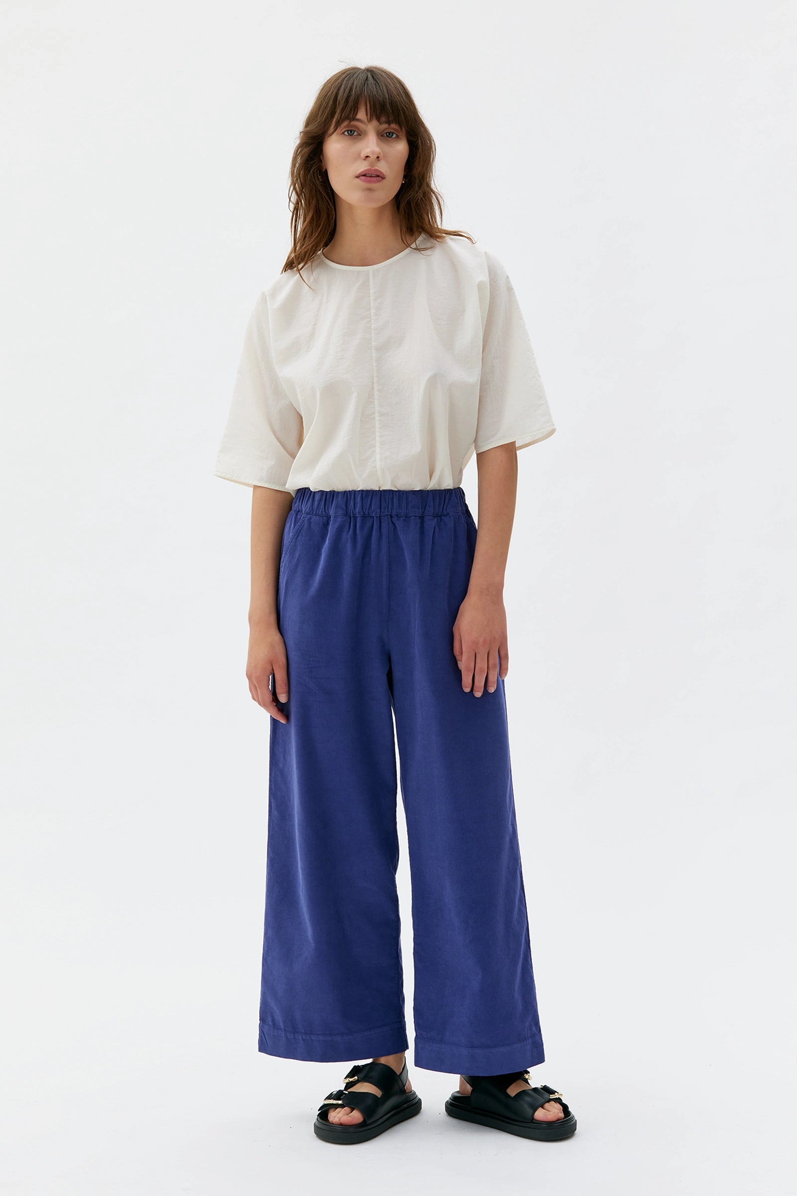 Aira Light Organic Cotton Baby Cord Trousers – Admiral Blue