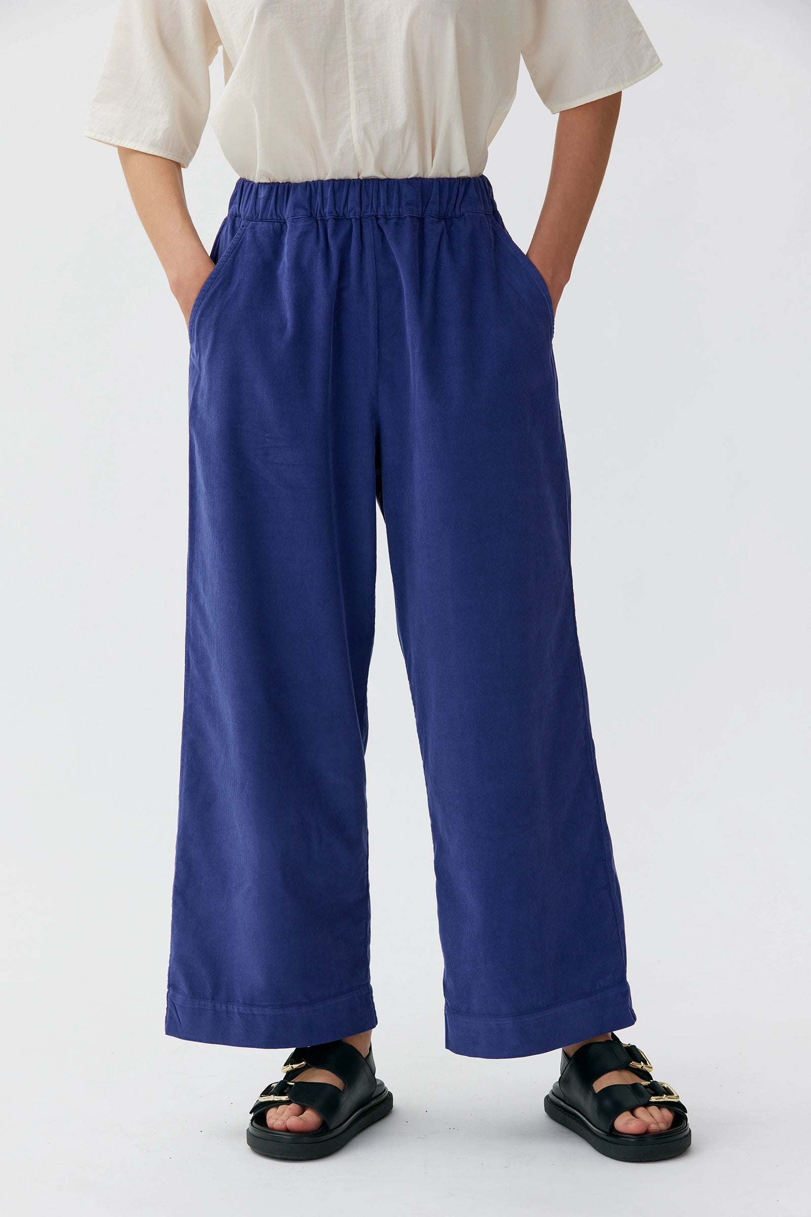 Aira Light Organic Cotton Baby Cord Trousers – Admiral Blue