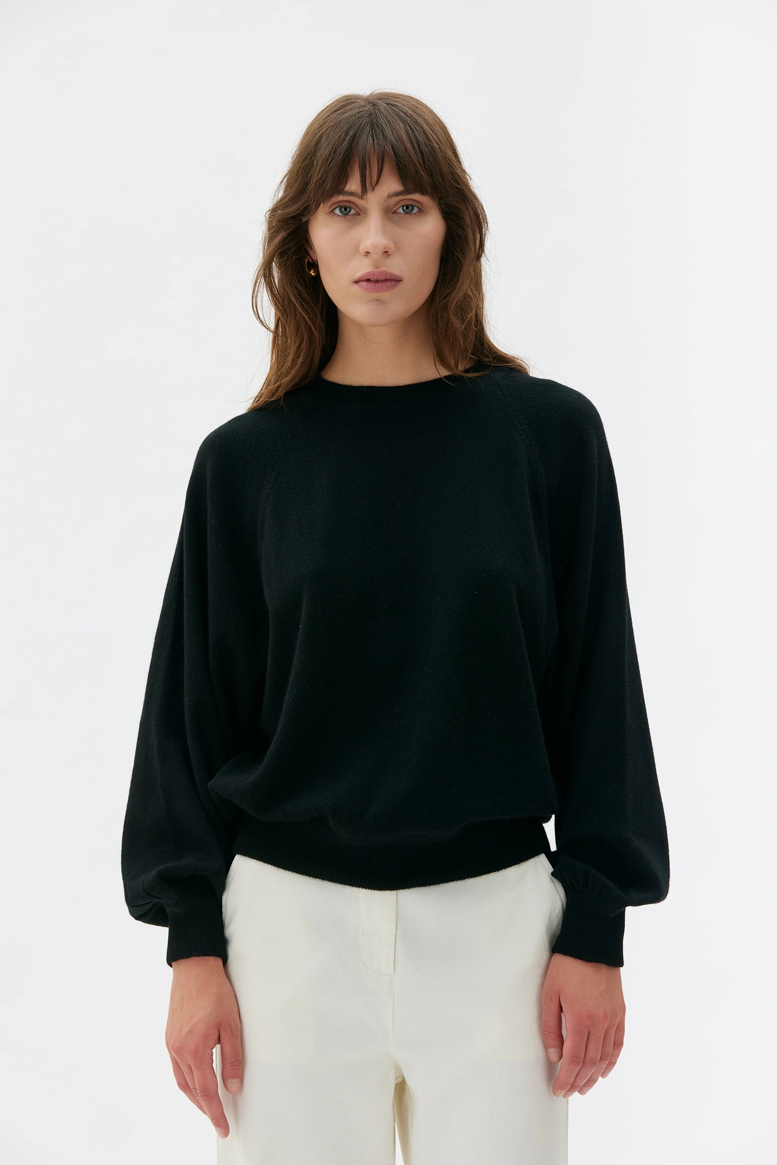 Aiza Cashmere Sweatshirt – Black