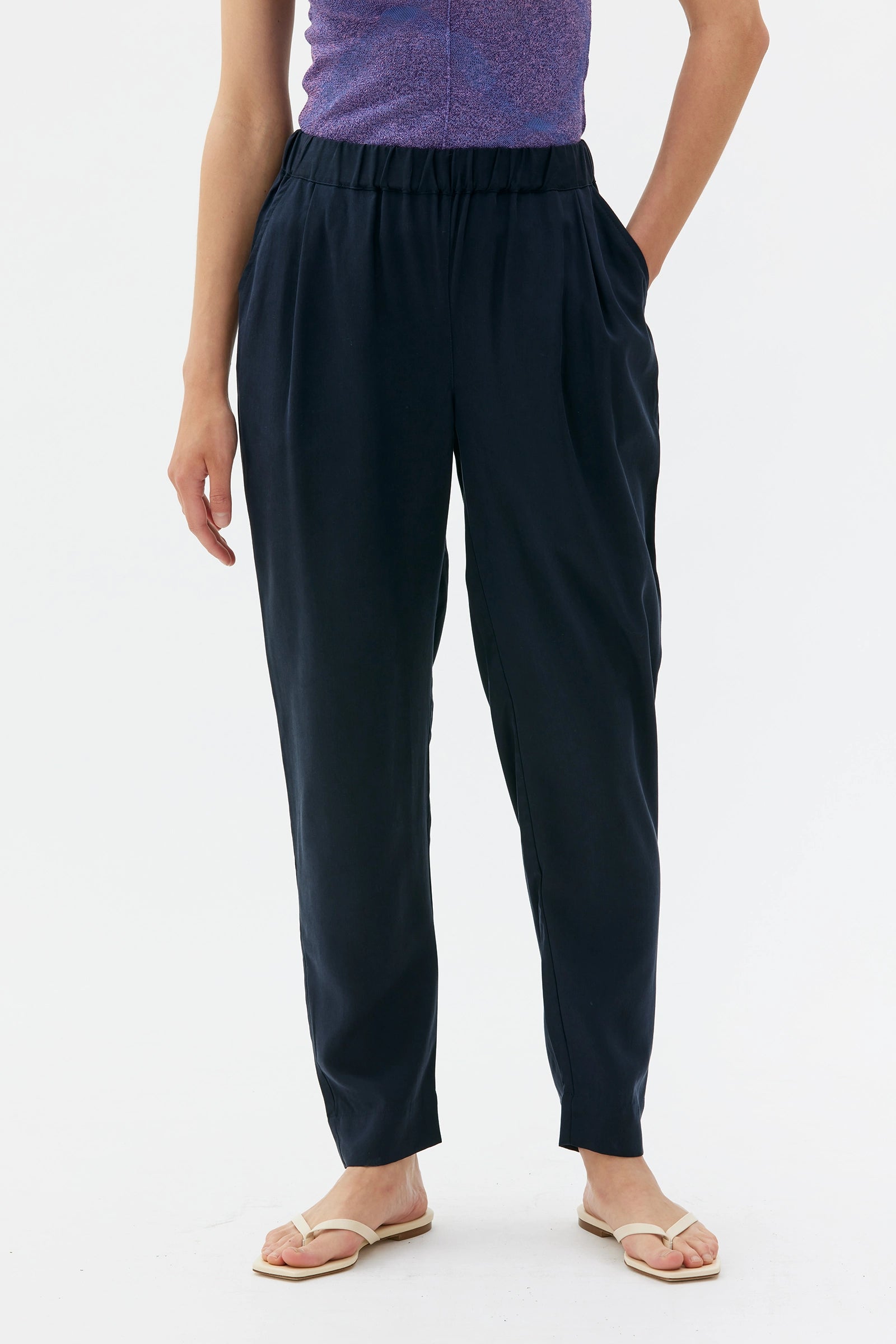 Jira Tencel Trousers – Navy