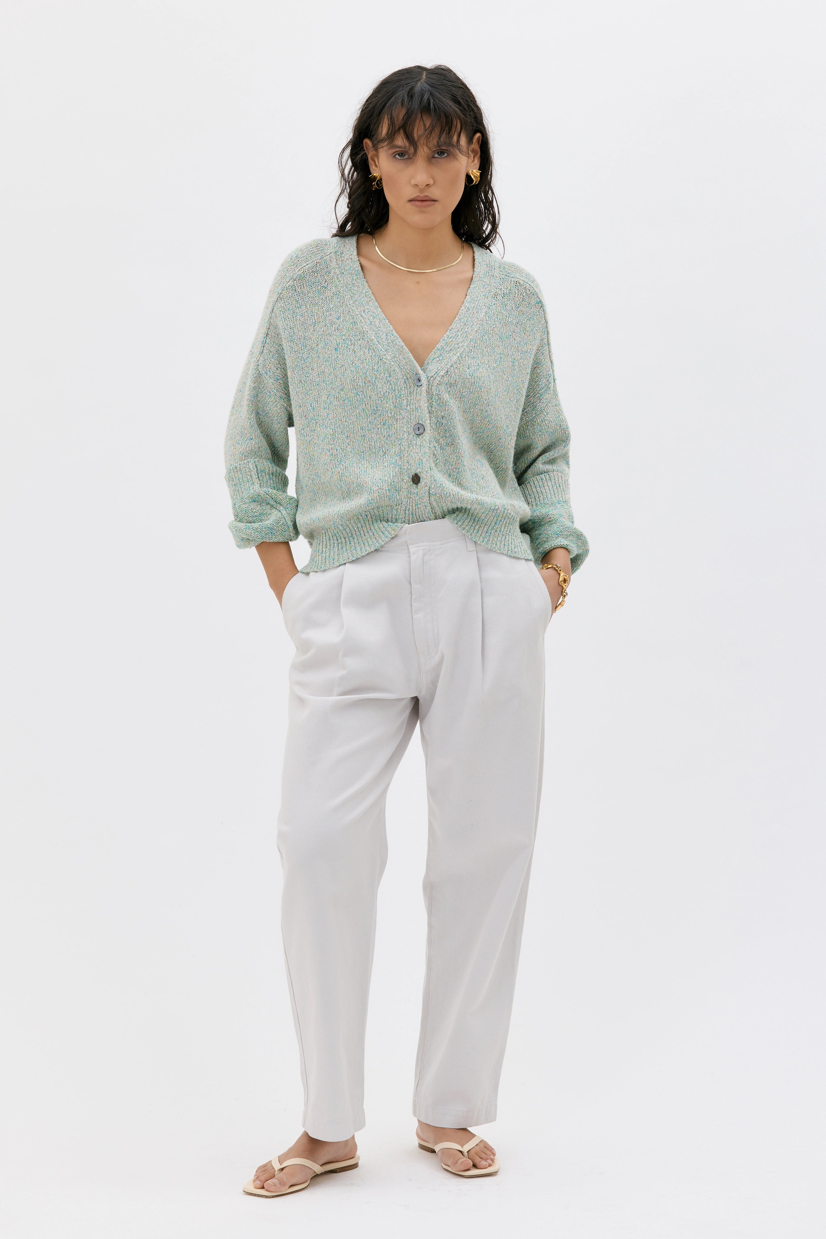 Eos Trousers In Recycled Cotton – Syringa Lilac