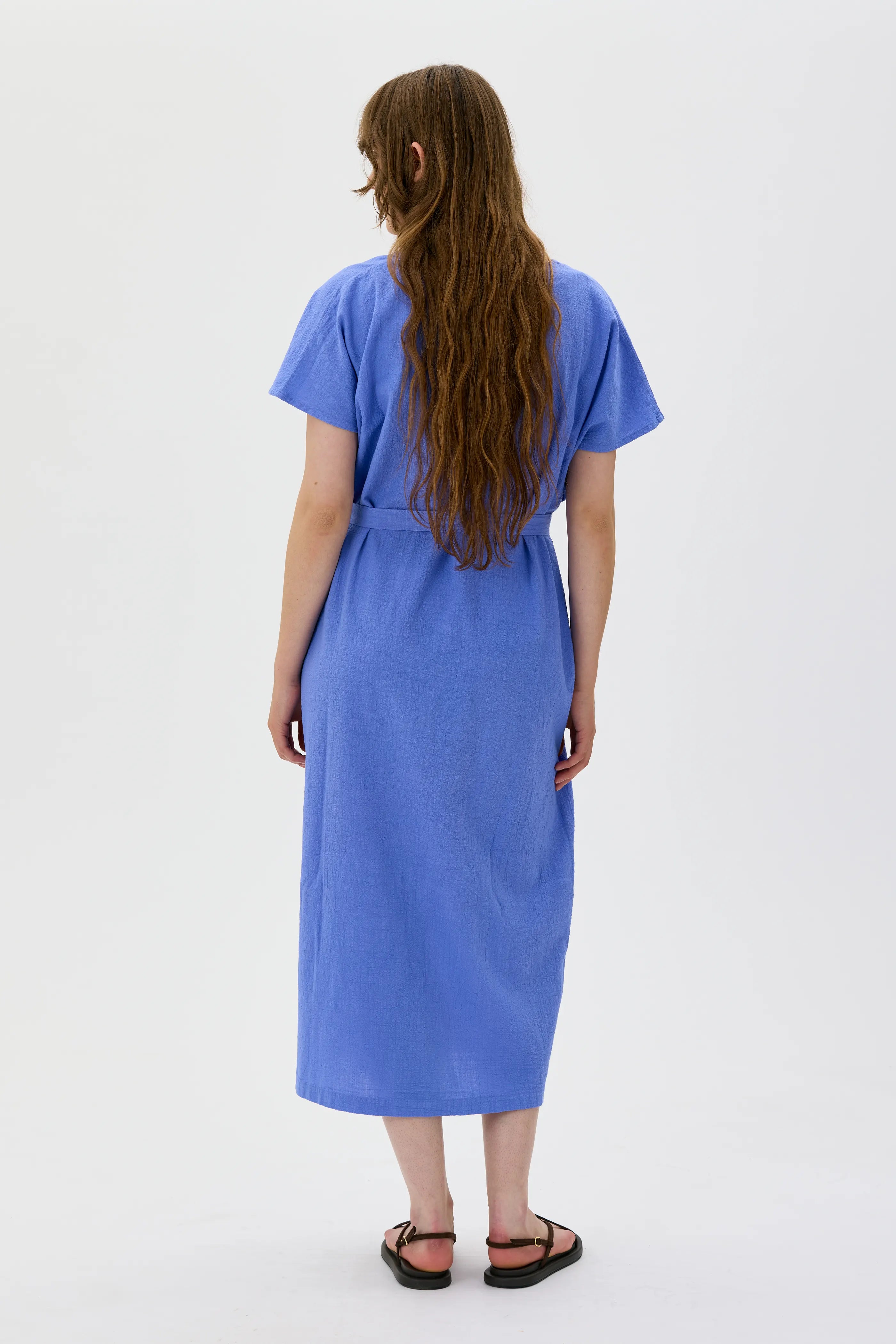 Alisa Organic Cotton Dress - Flax Blue
Alisa klänning i ekologisk bomull - blå