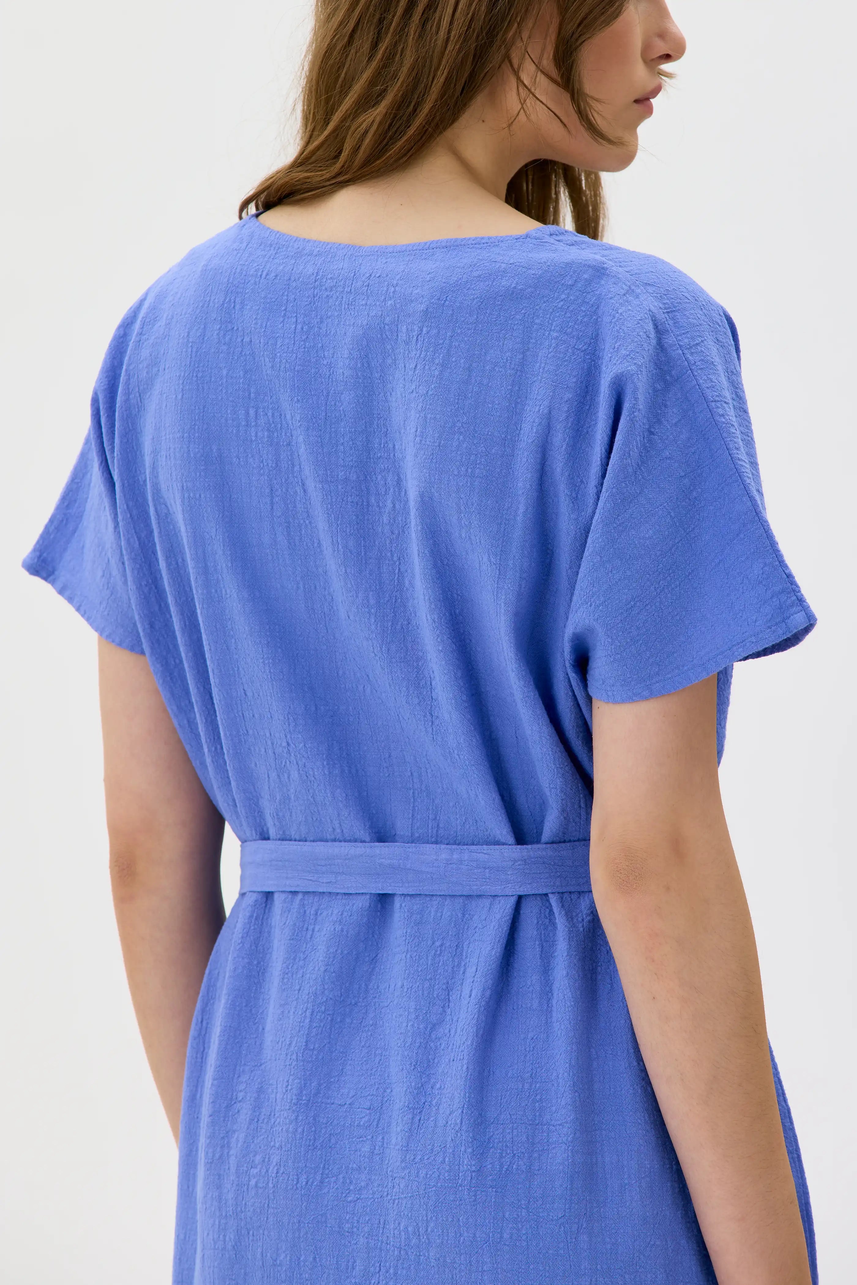 Alisa Organic Cotton Dress - Flax Blue
Alisa klänning i ekologisk bomull - blå