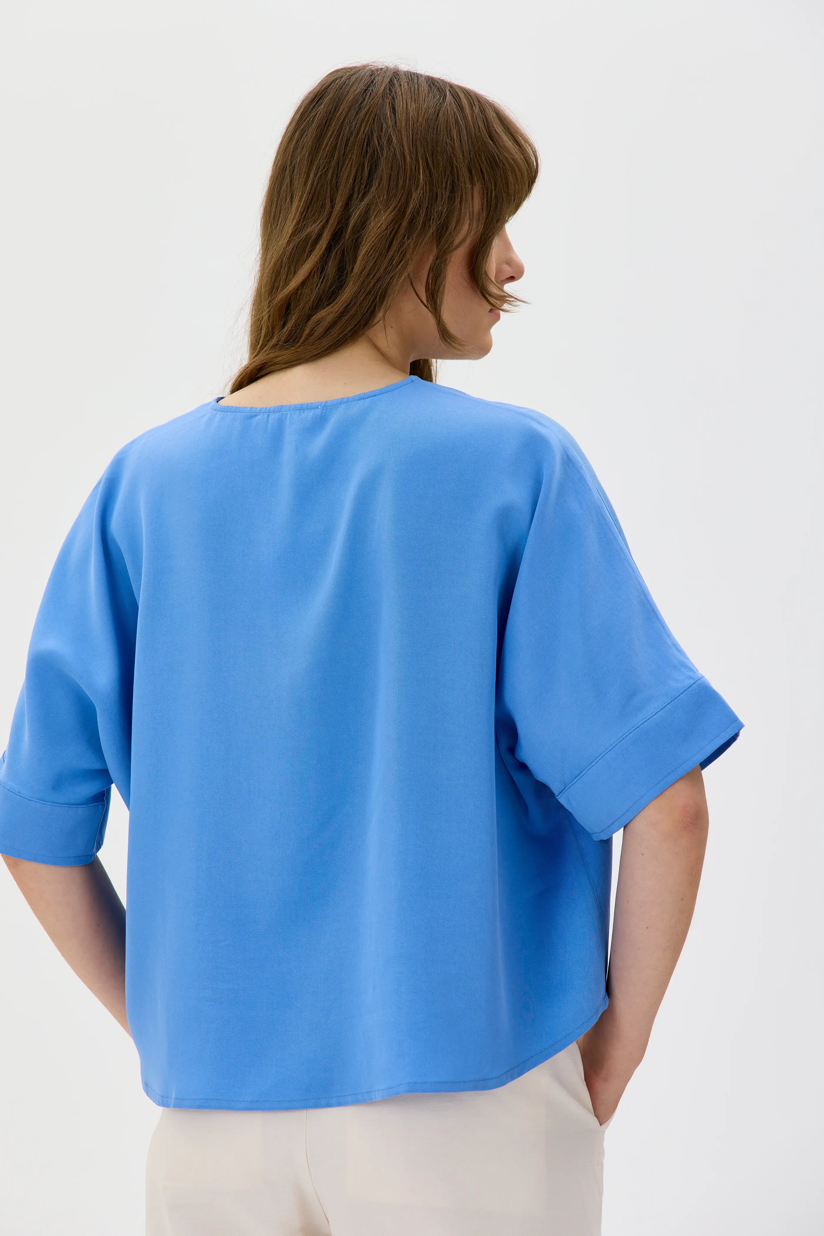 Liko Tencel Top - Flax Blue
Liko Tencel blus - Blå