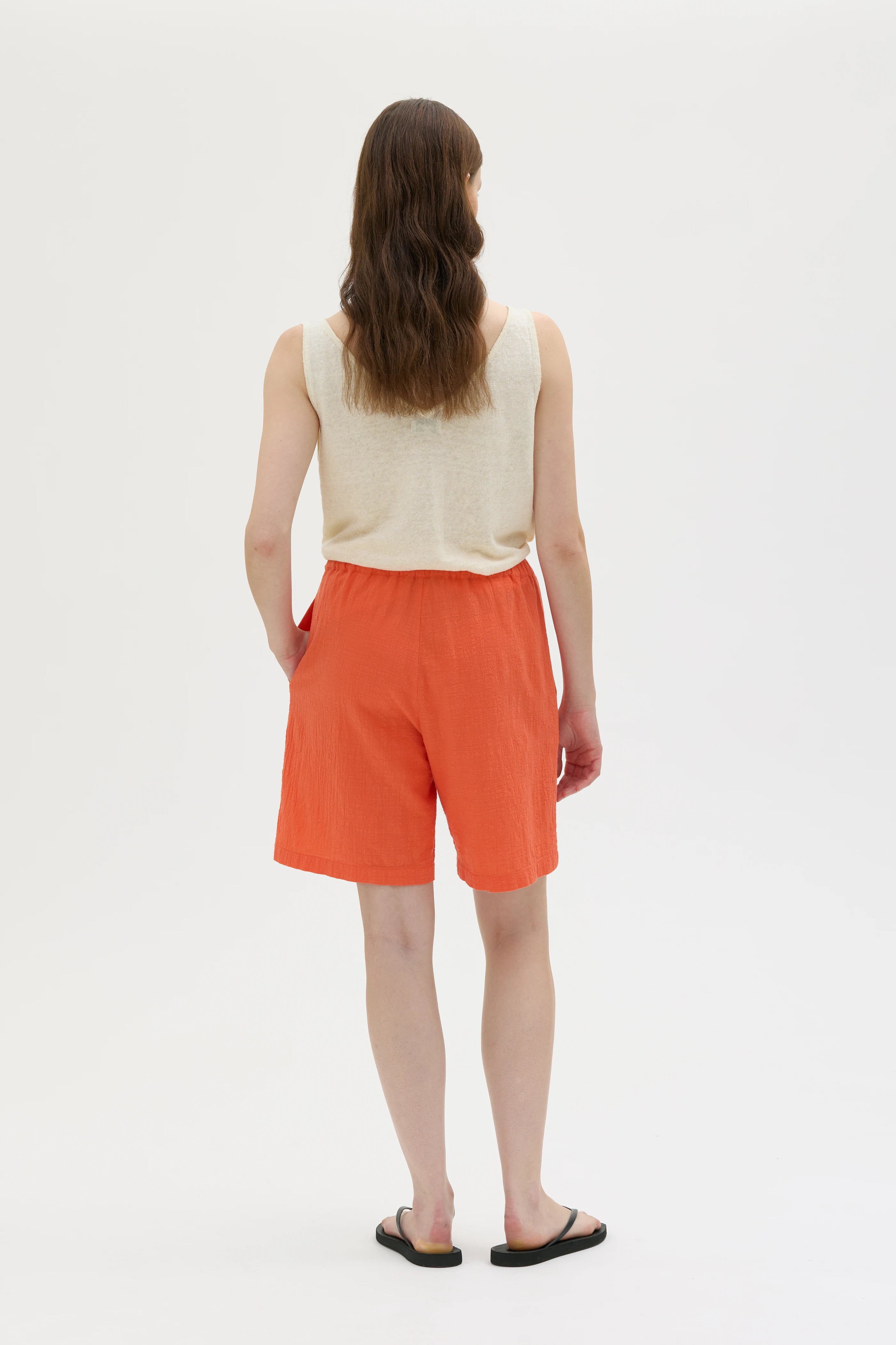 Lipa Organic Cotton Shorts - Tomato Red