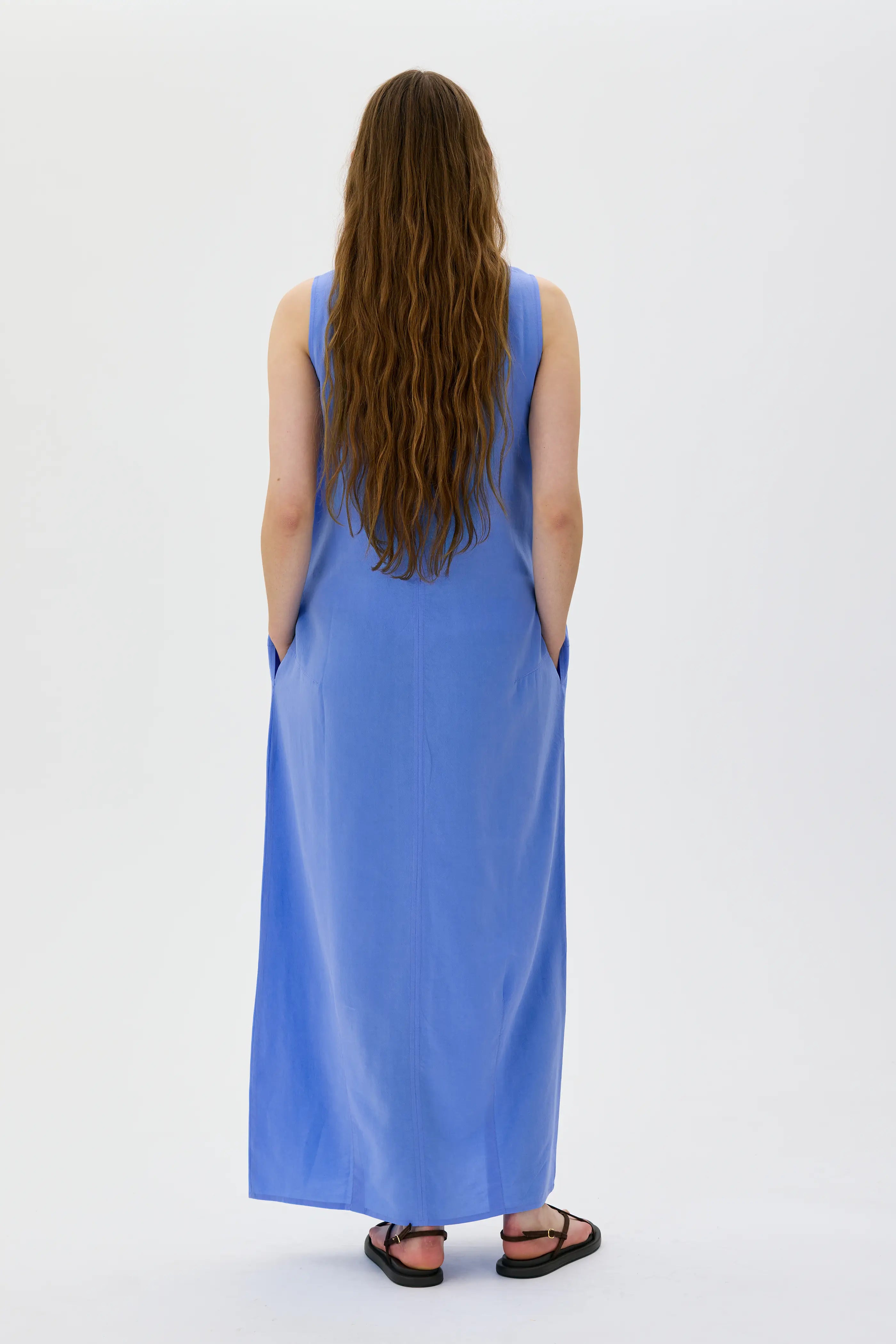 Volta Light Tencel Dress - Flax Blue