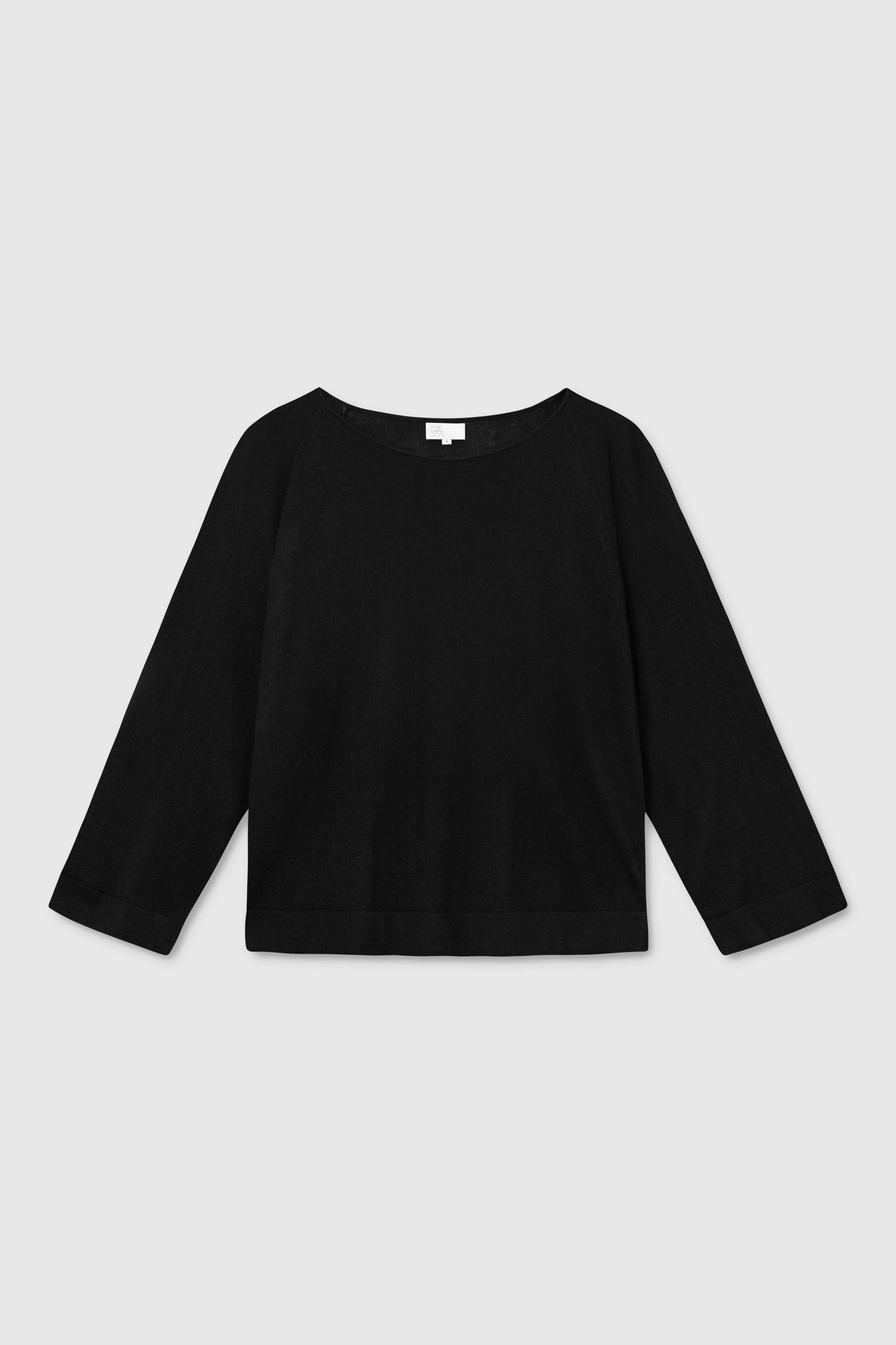 Yvonne Silk Cashmere Top – Black