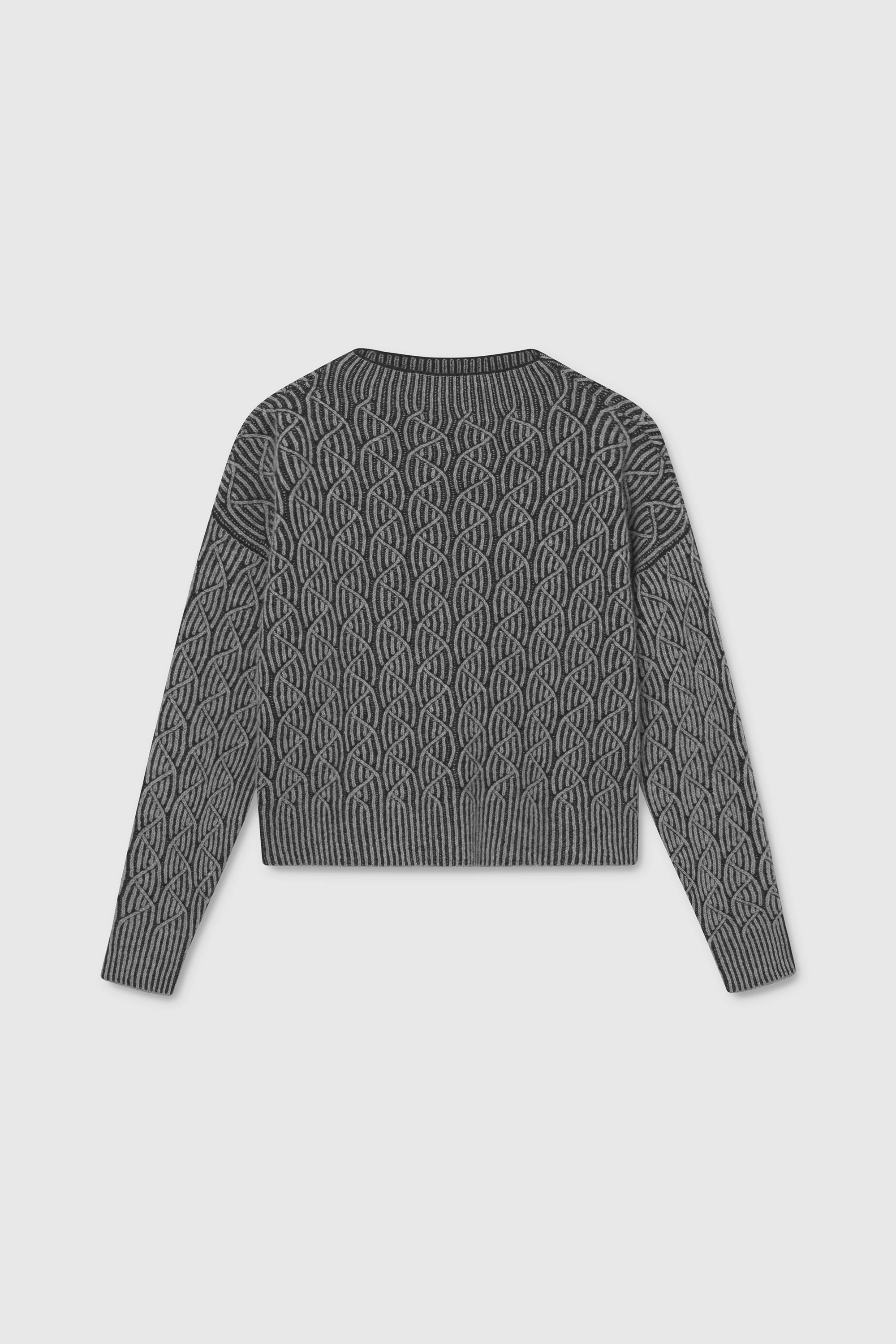 Zoya black bicolour wool sweater / svart ulltröja