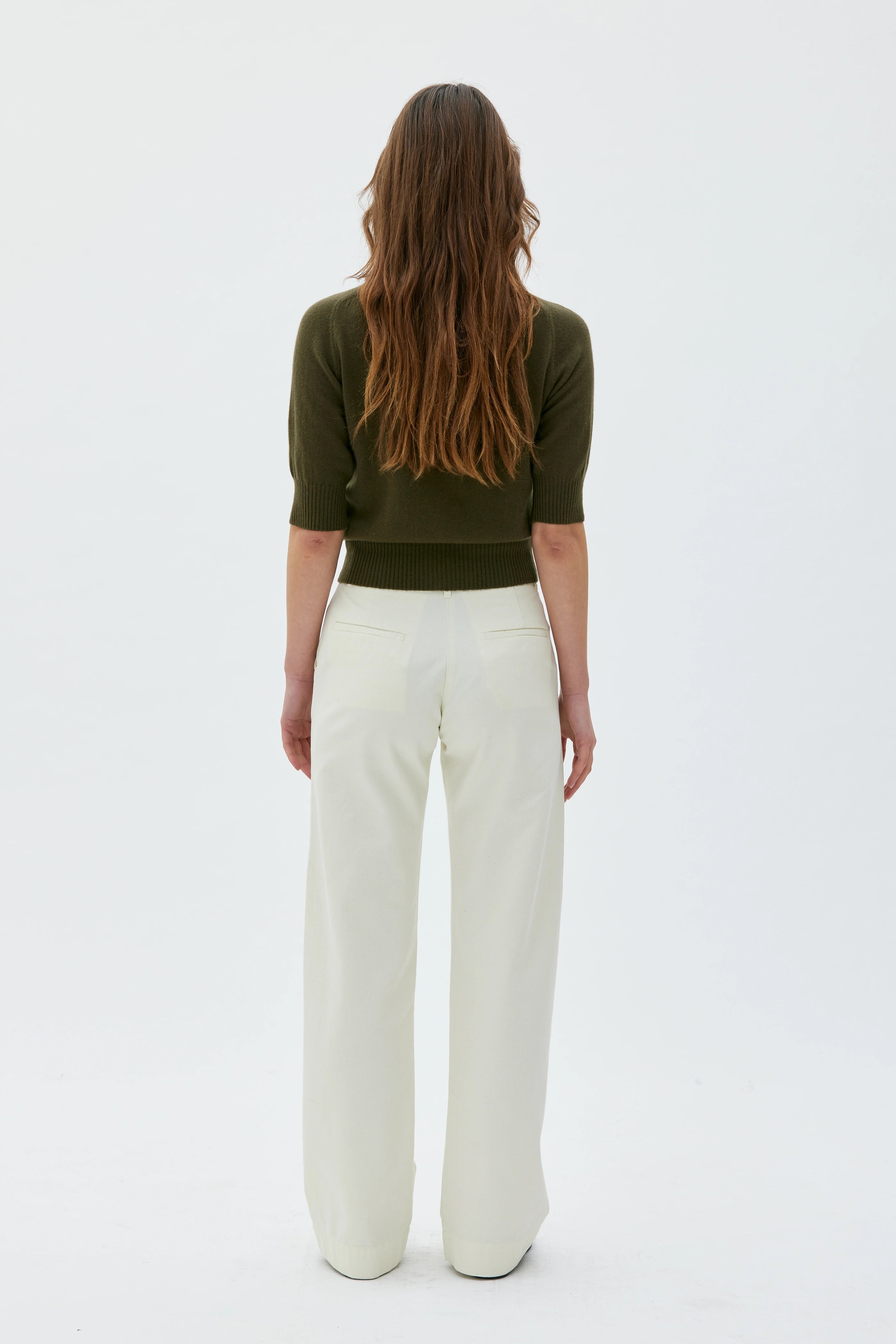 Ada Cashmere T-shirt - Dark Duffle Green