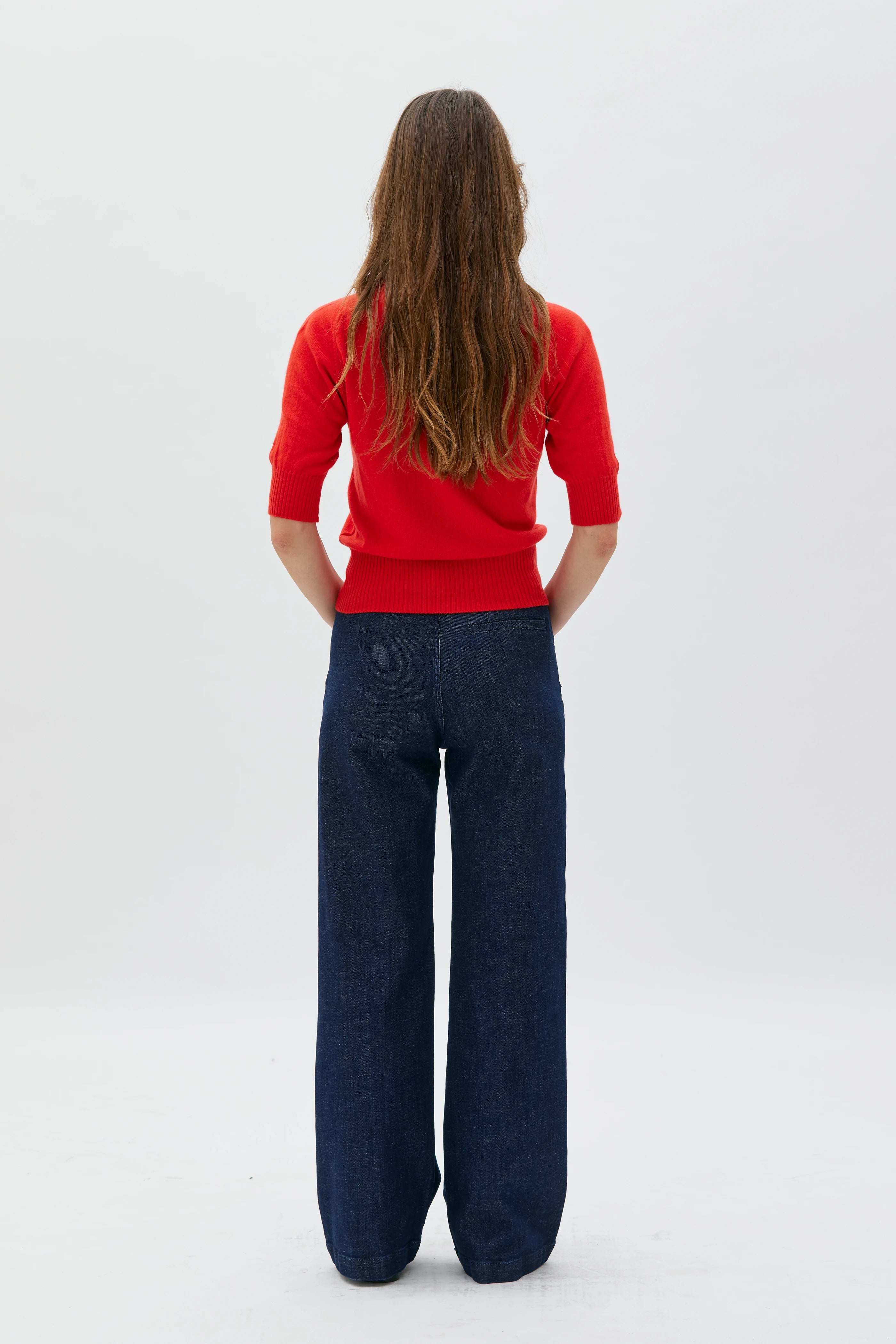 Ada Cashmere T-shirt - Poppy Red