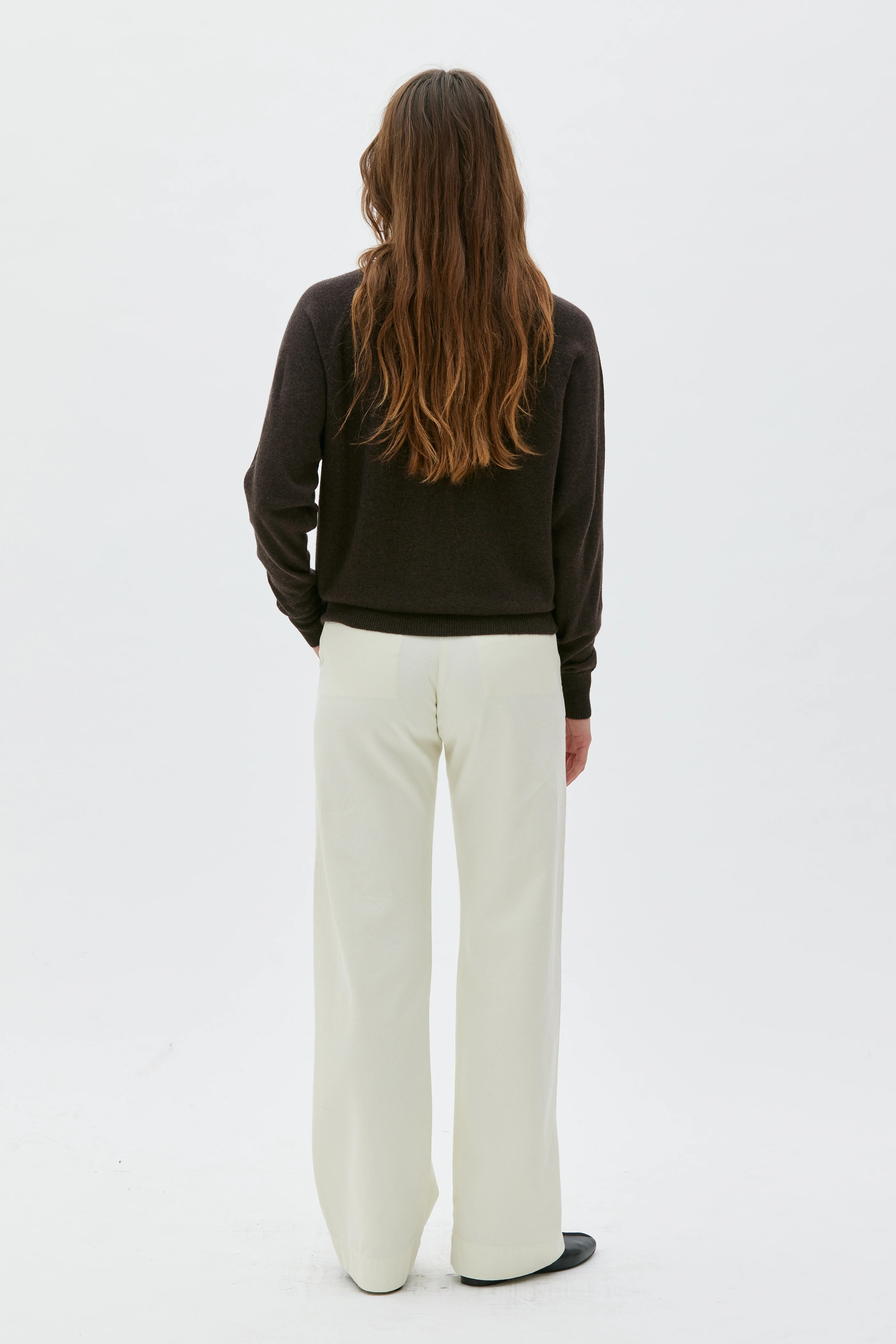 Adila Raglan Cashmere Sweater - Dark Brown