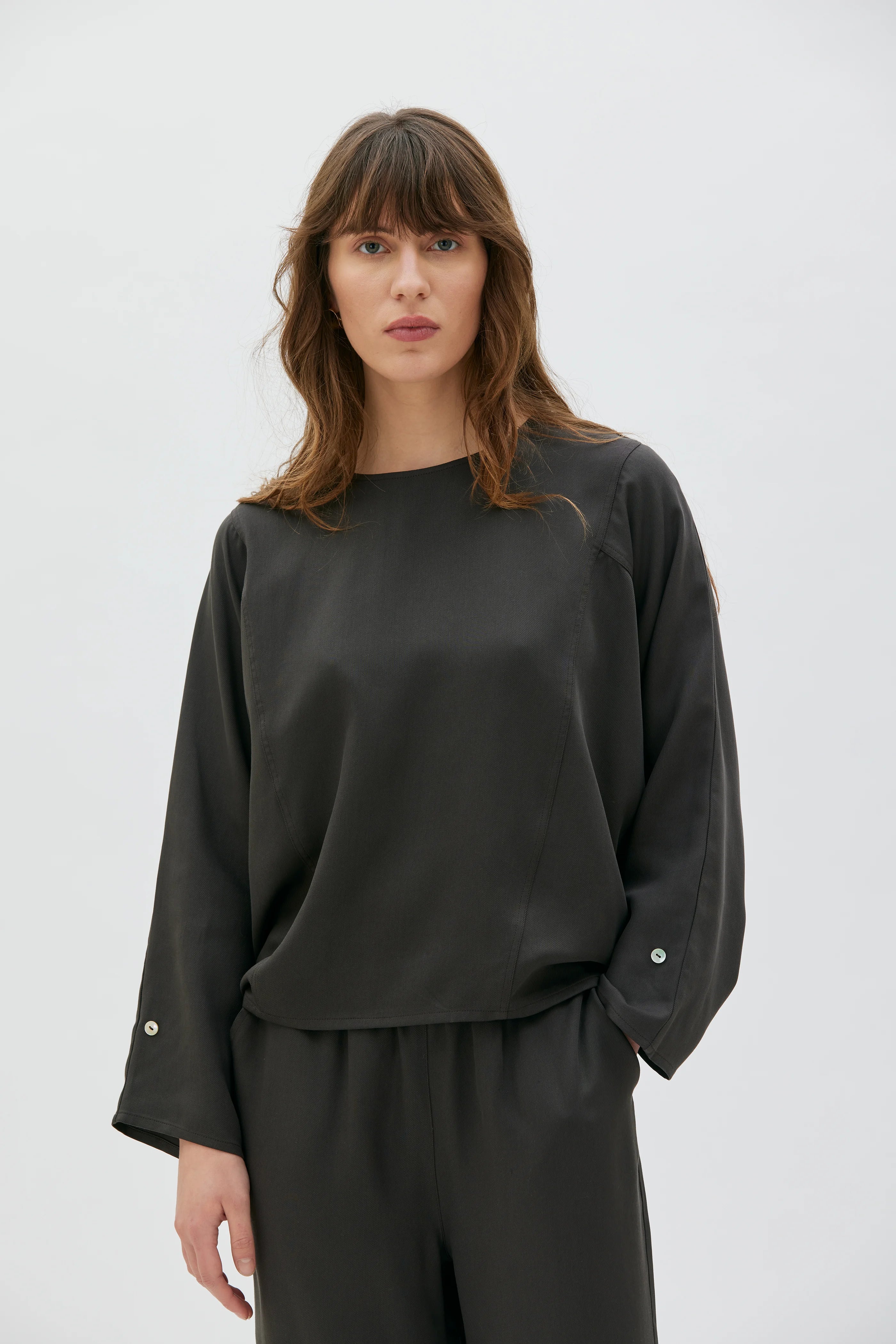 Chandra Blus I Tenceltwill - Shiitake Brown