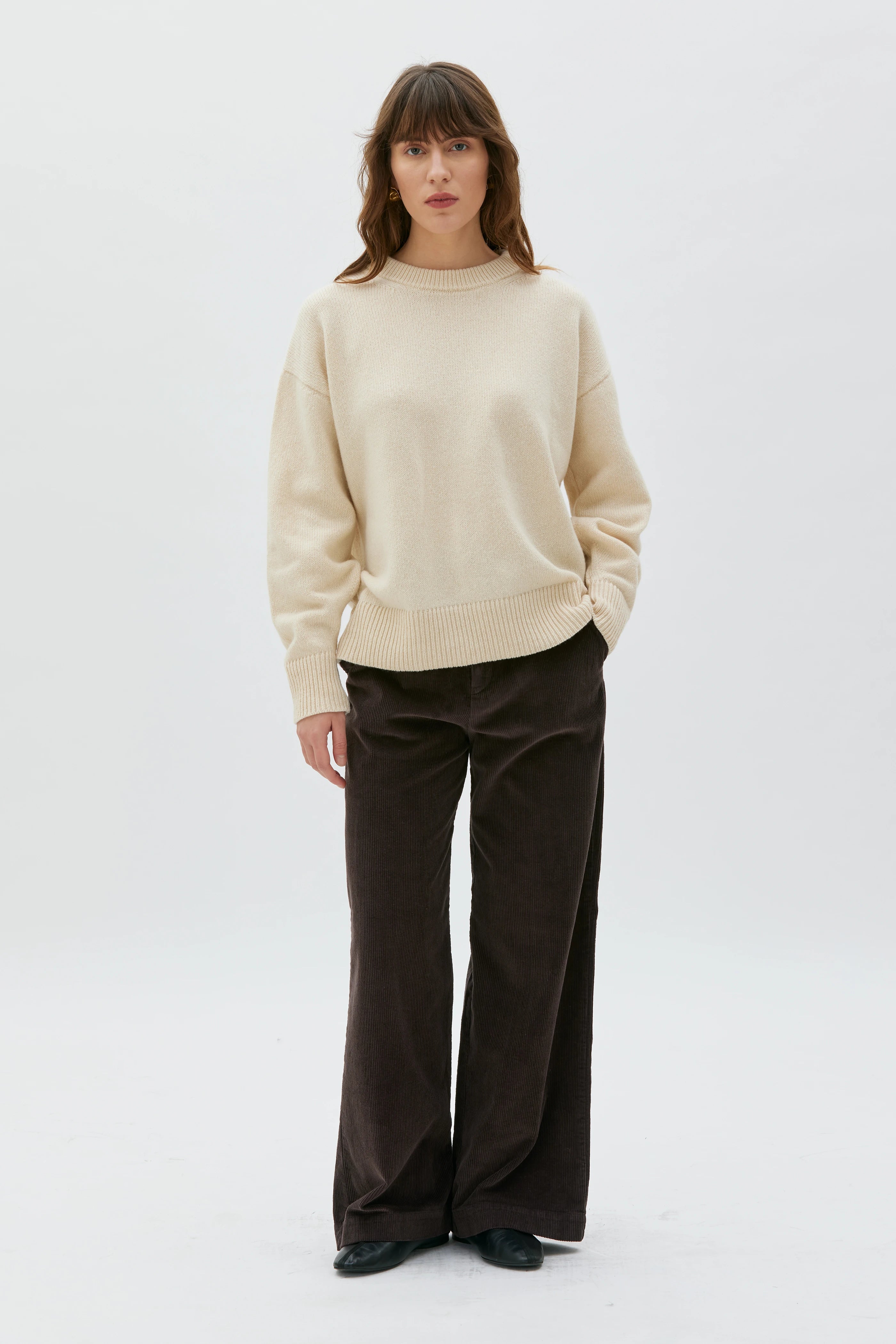 Aya Vida Manchesterbyxor - Cacao Brown