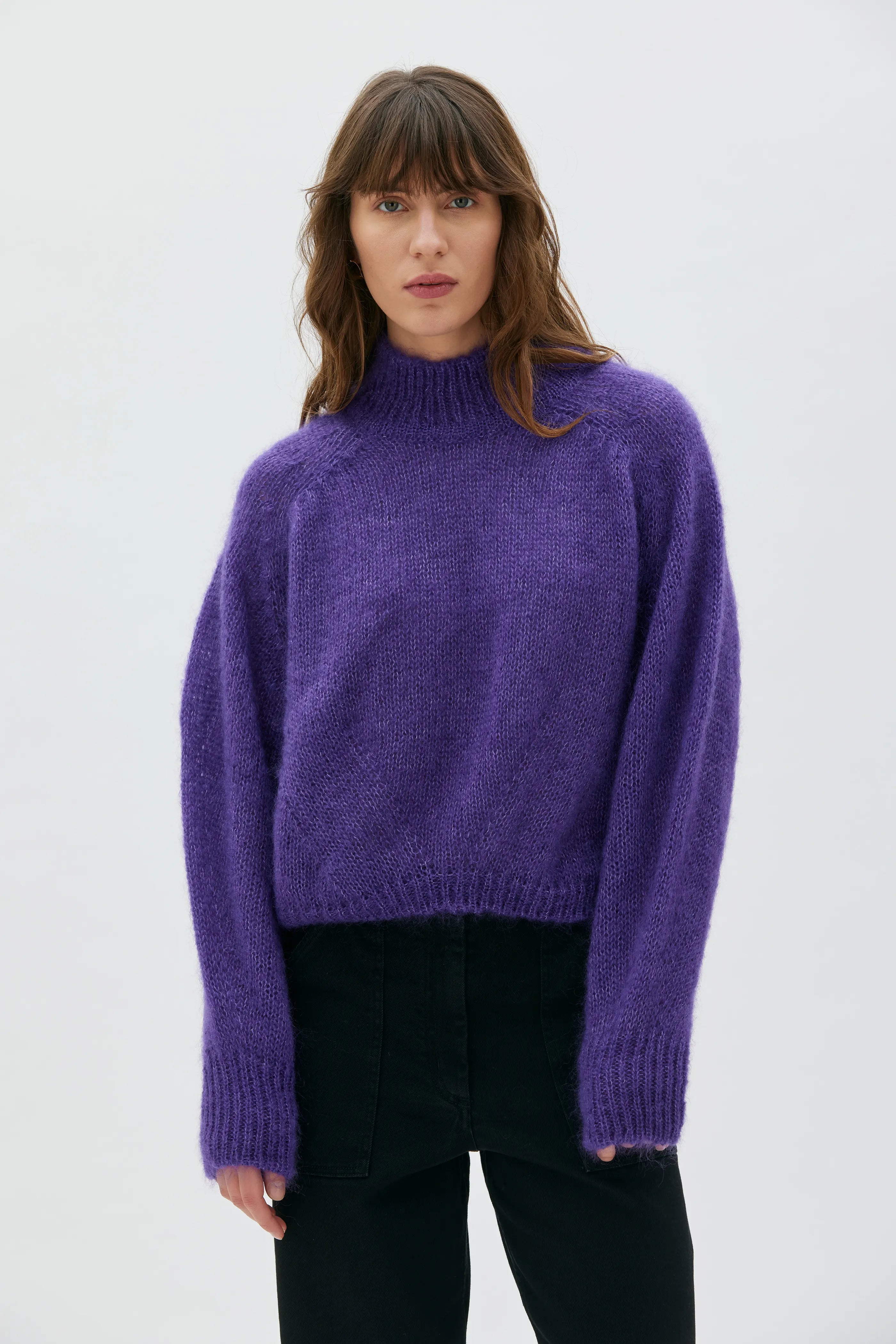 Faye Silke Mohairtröja - Lupin Lilac