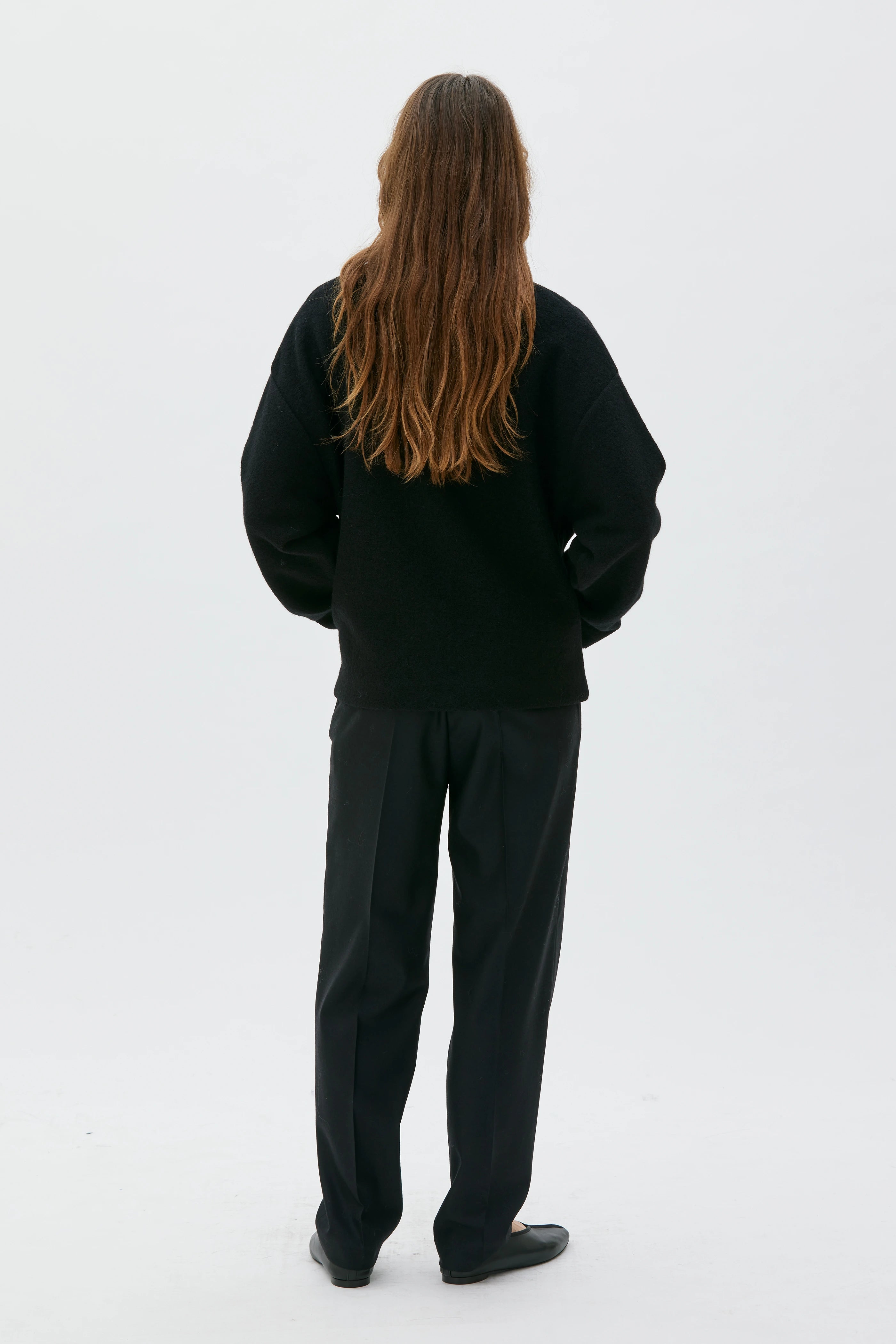 Hale Boiled Wool Jacket – Black