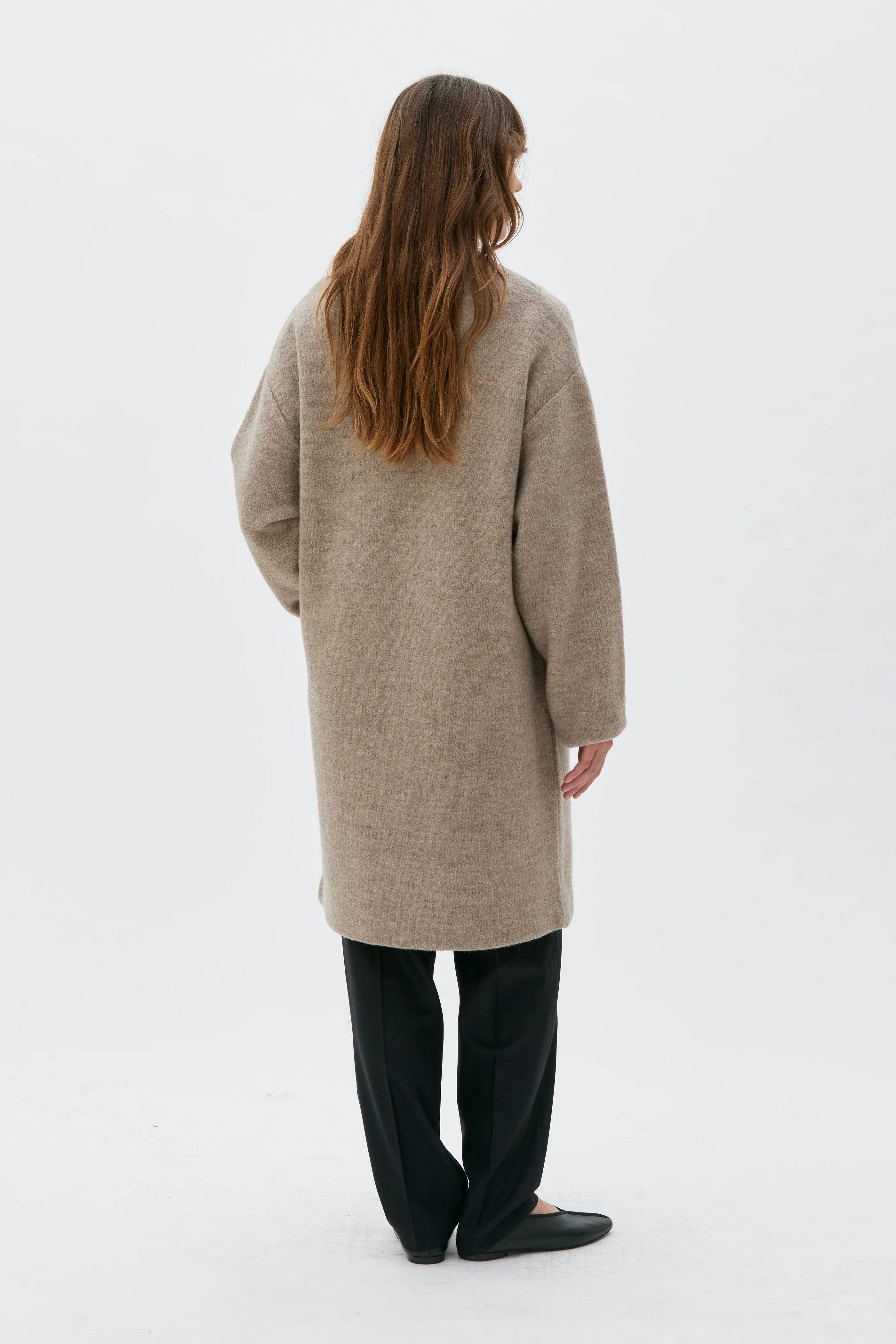 Hope Boiled Wool Coat - Taupe
