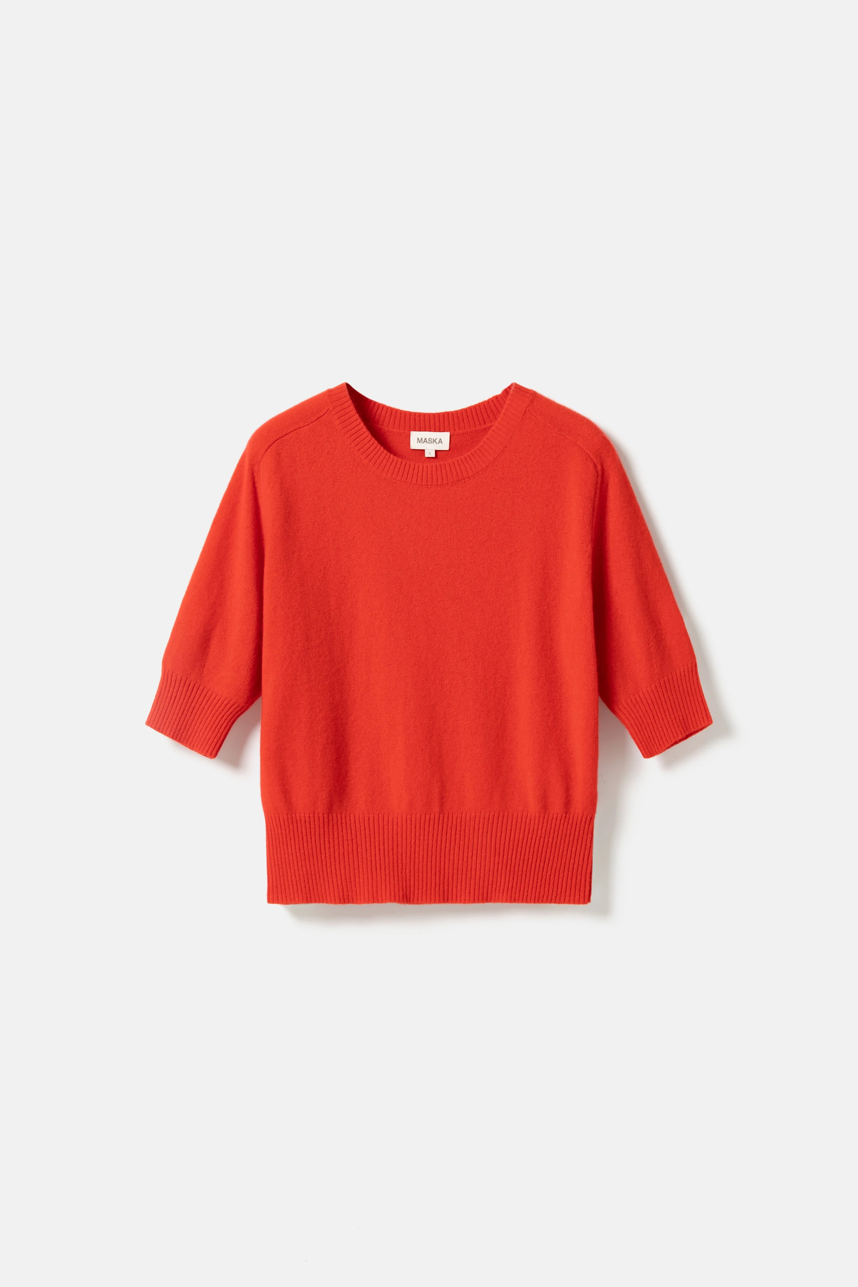 Ada Cashmere T-shirt - Poppy Red