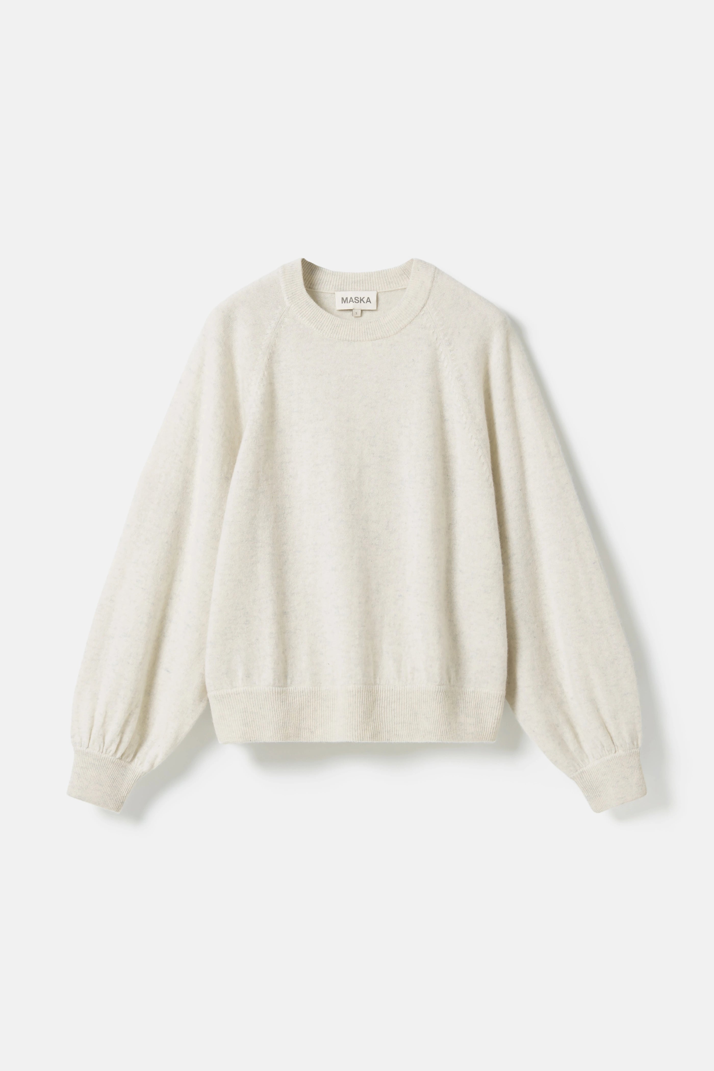 Aiza Cashmere Sweatshirt – Light Grey Melange