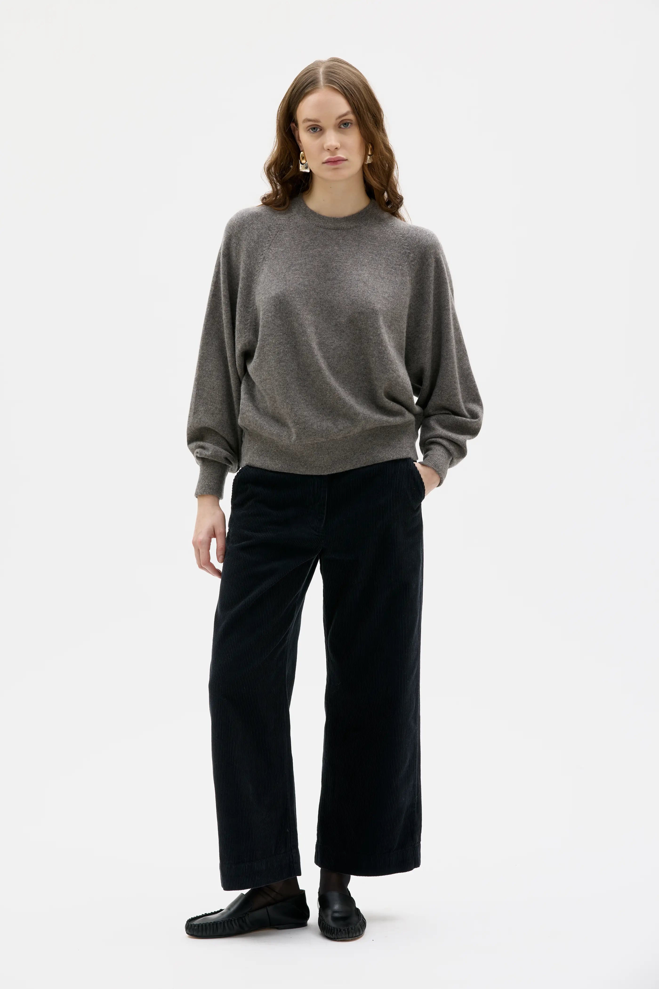 Aiza Cashmere Sweatshirt - Moleskin