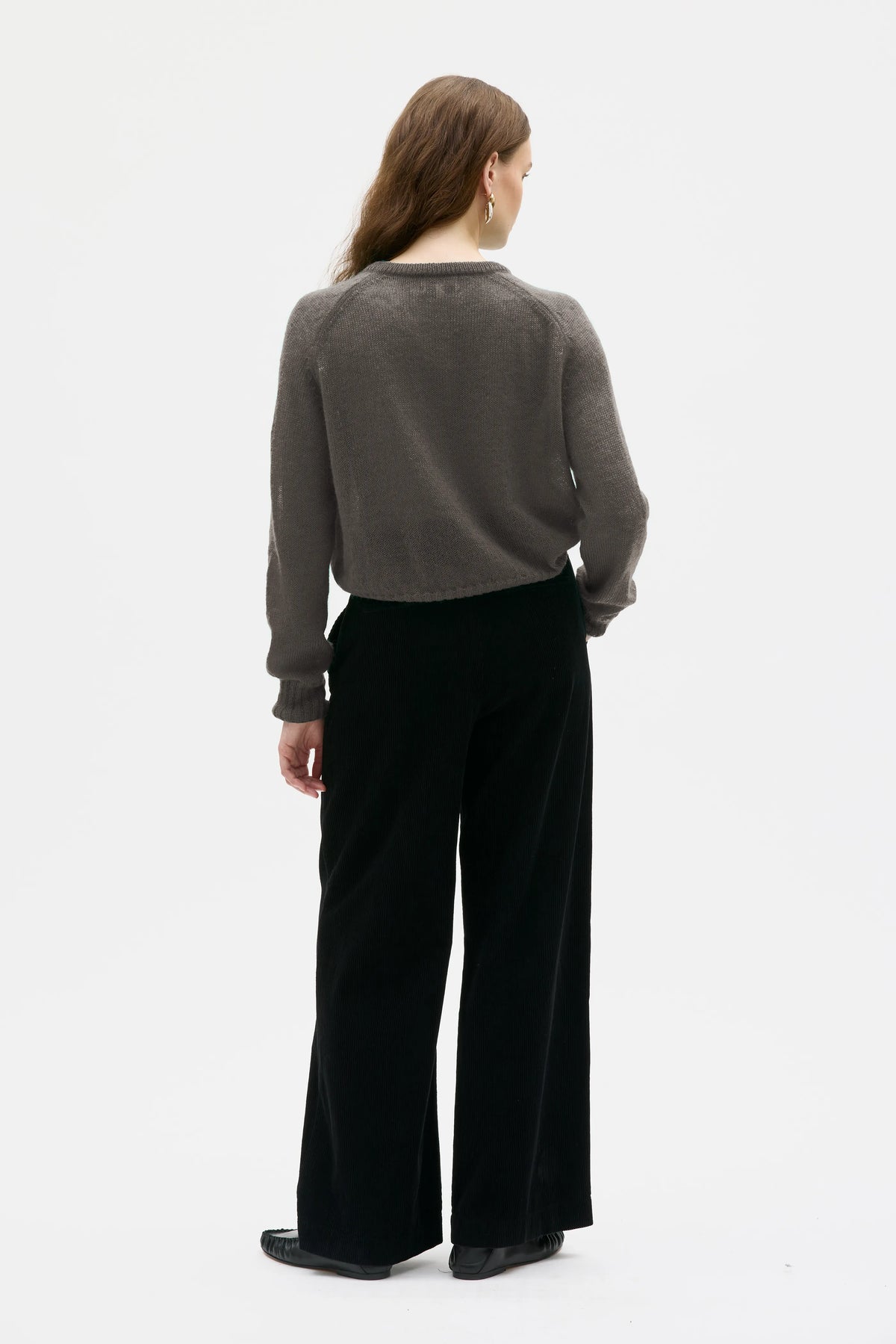 Saio Silk Mohair Cardigan - Moleskin