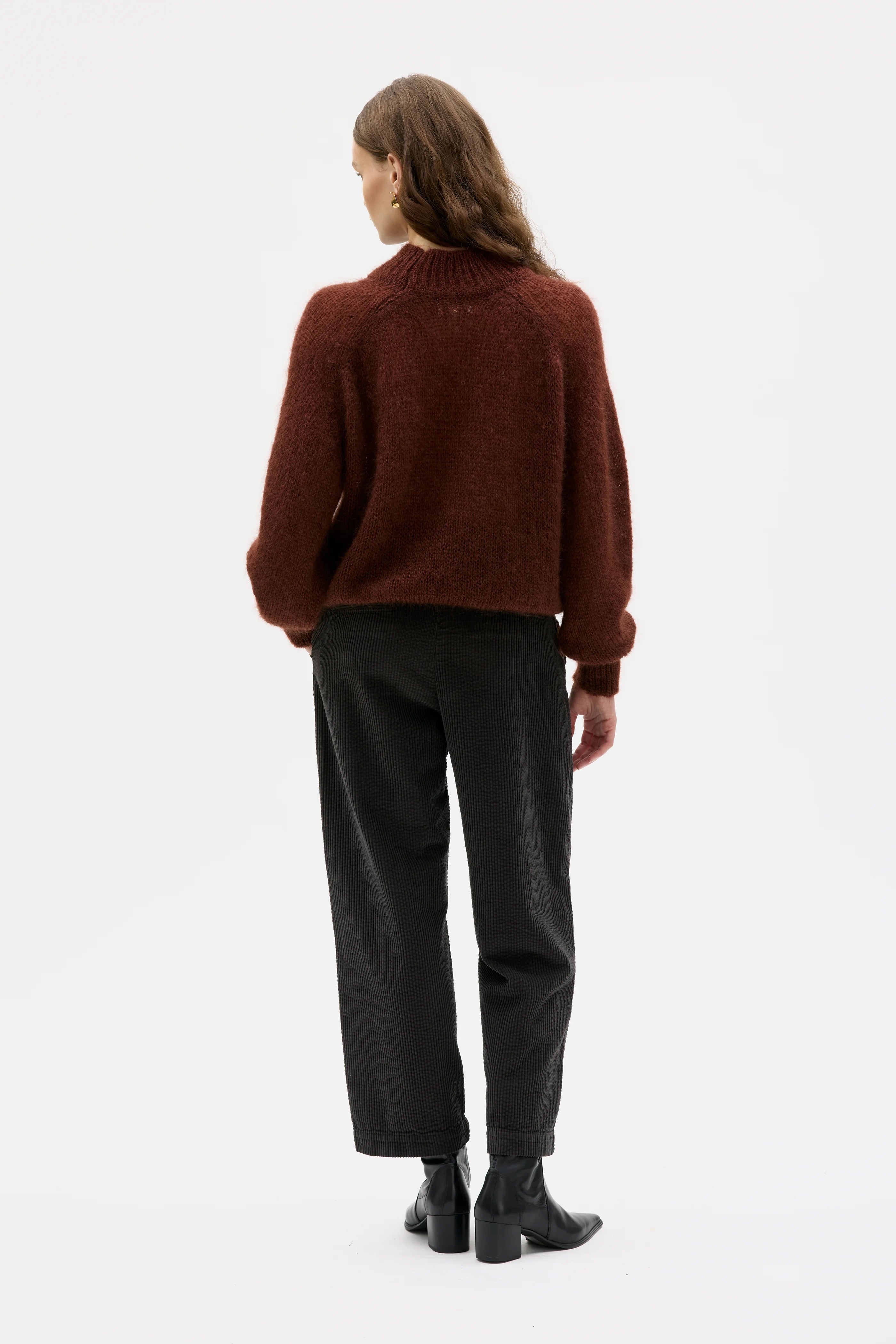 Faye Silke Mohairtröja - 62 Rostad Mandel