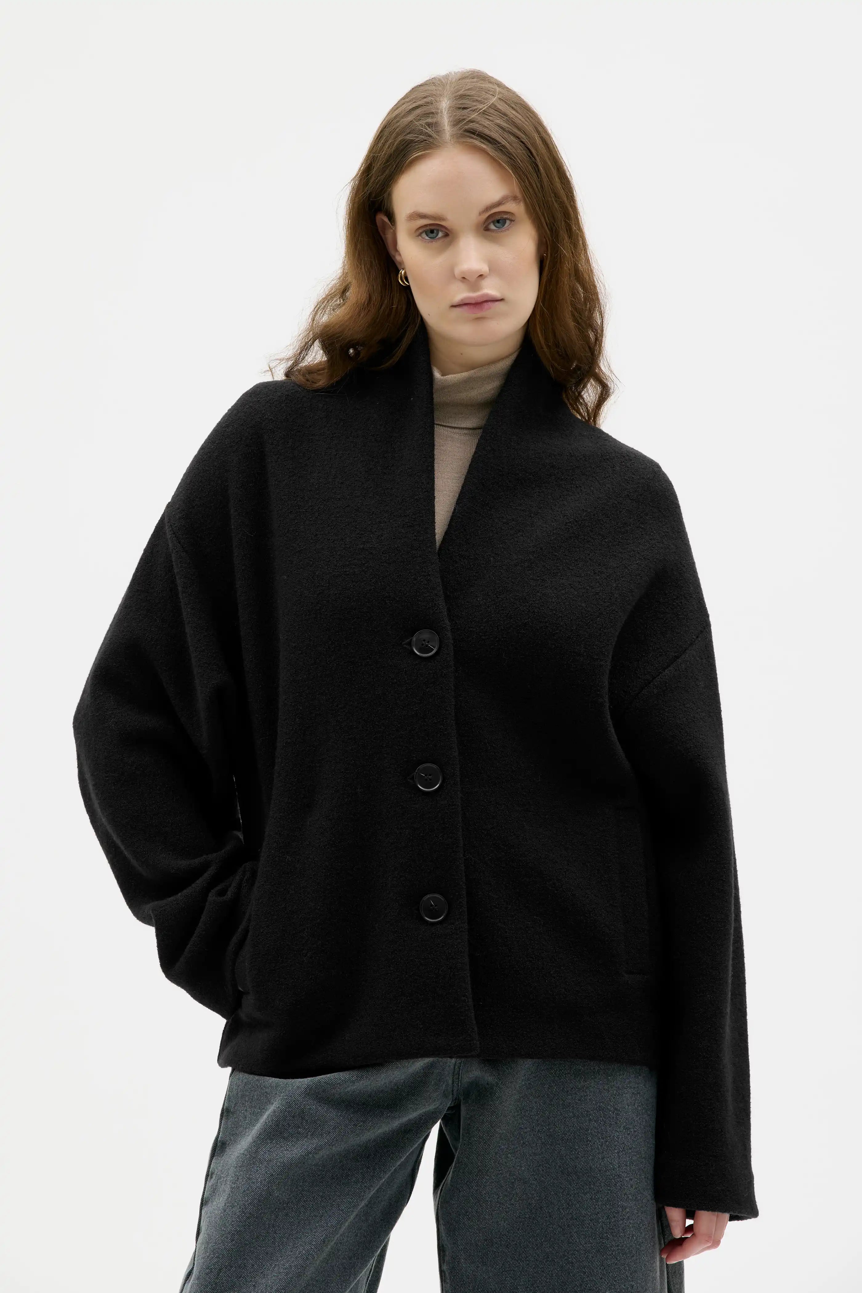 Hale Boiled Wool Jacket – 59 Black