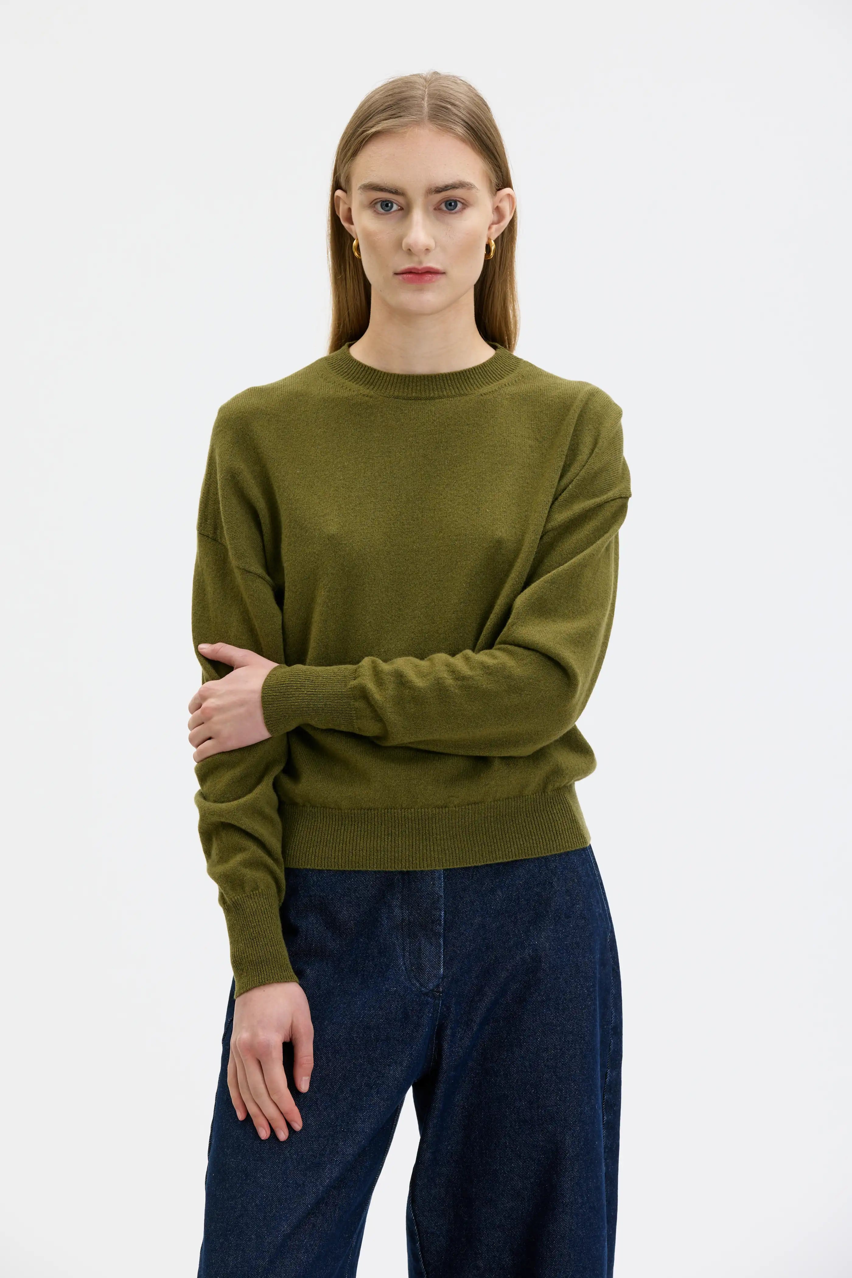 Ior Cashmere Wool Sweater - Lizard Green