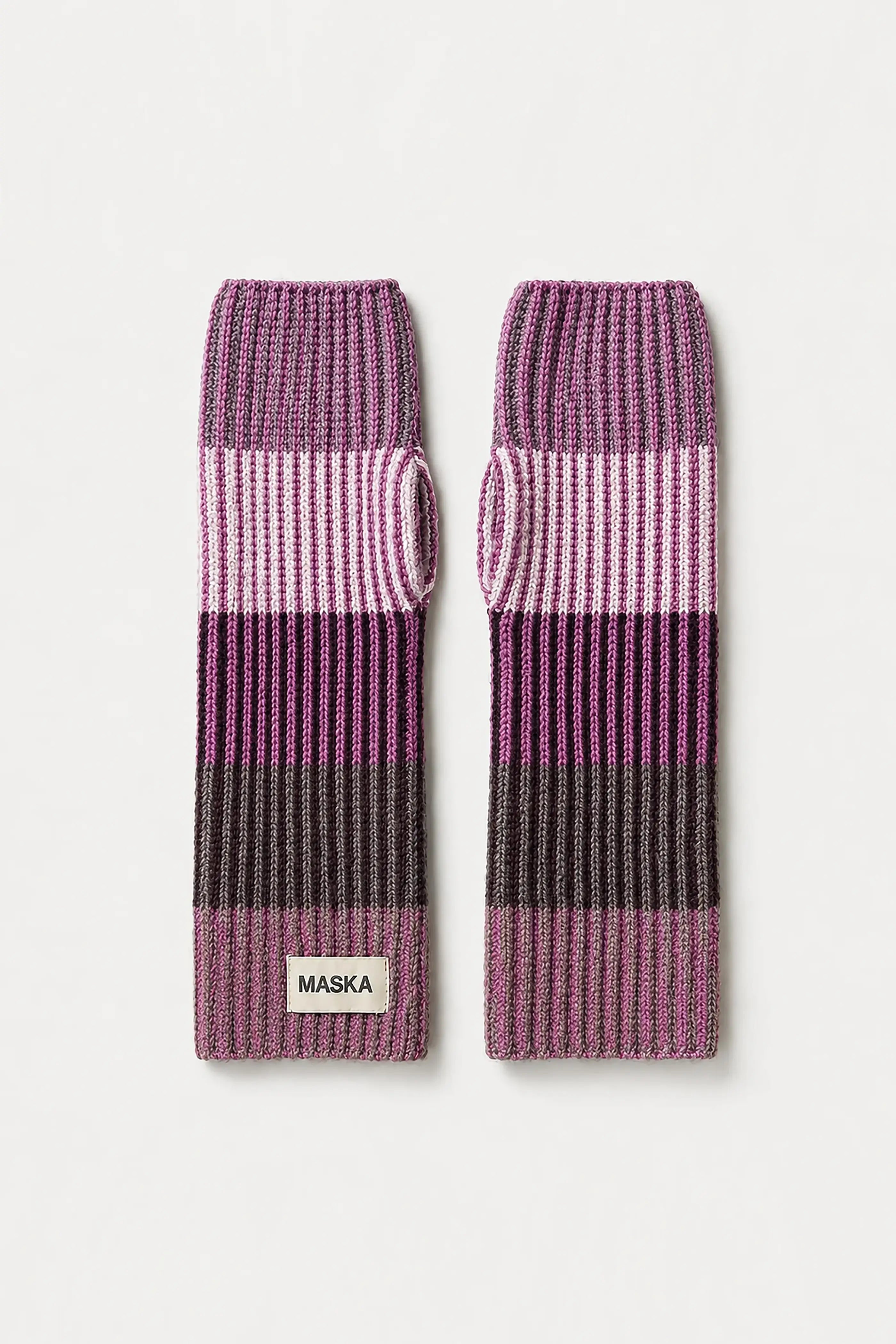 Jani Bicolour Lambswool Wristwarmer - Begonia Pink