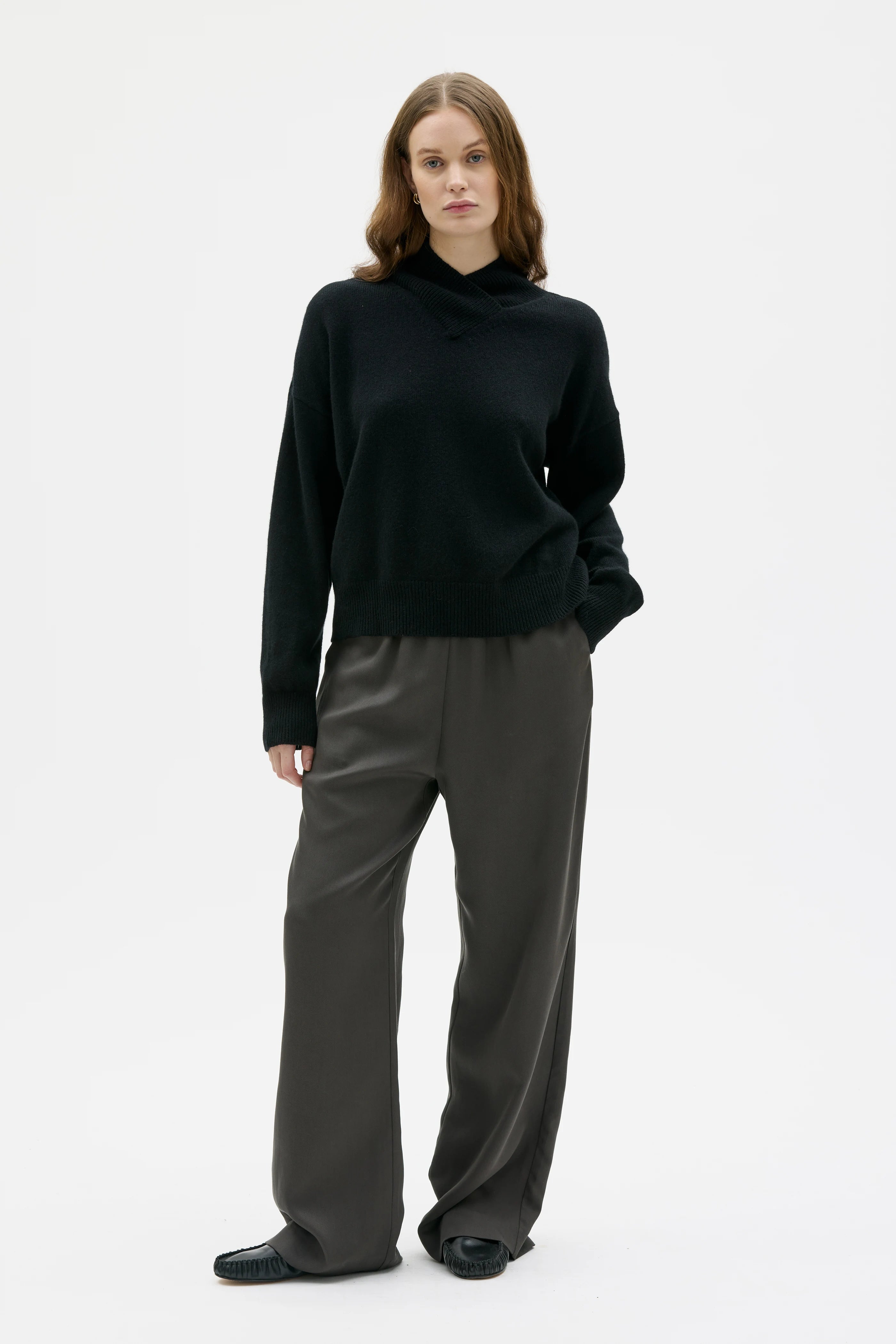 Runo Tröja I Merinoull Och Kashmir - Black