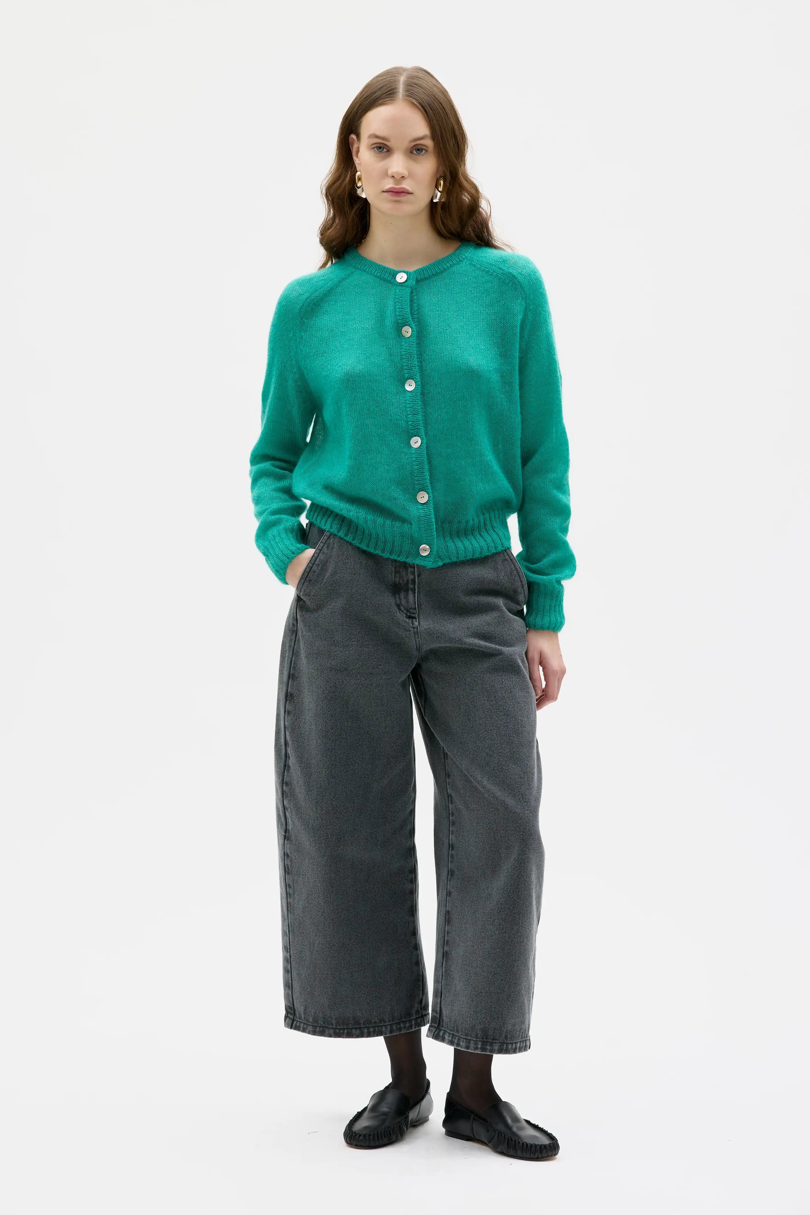 Saio Kofta i Silke och Mohair - Spear Mint