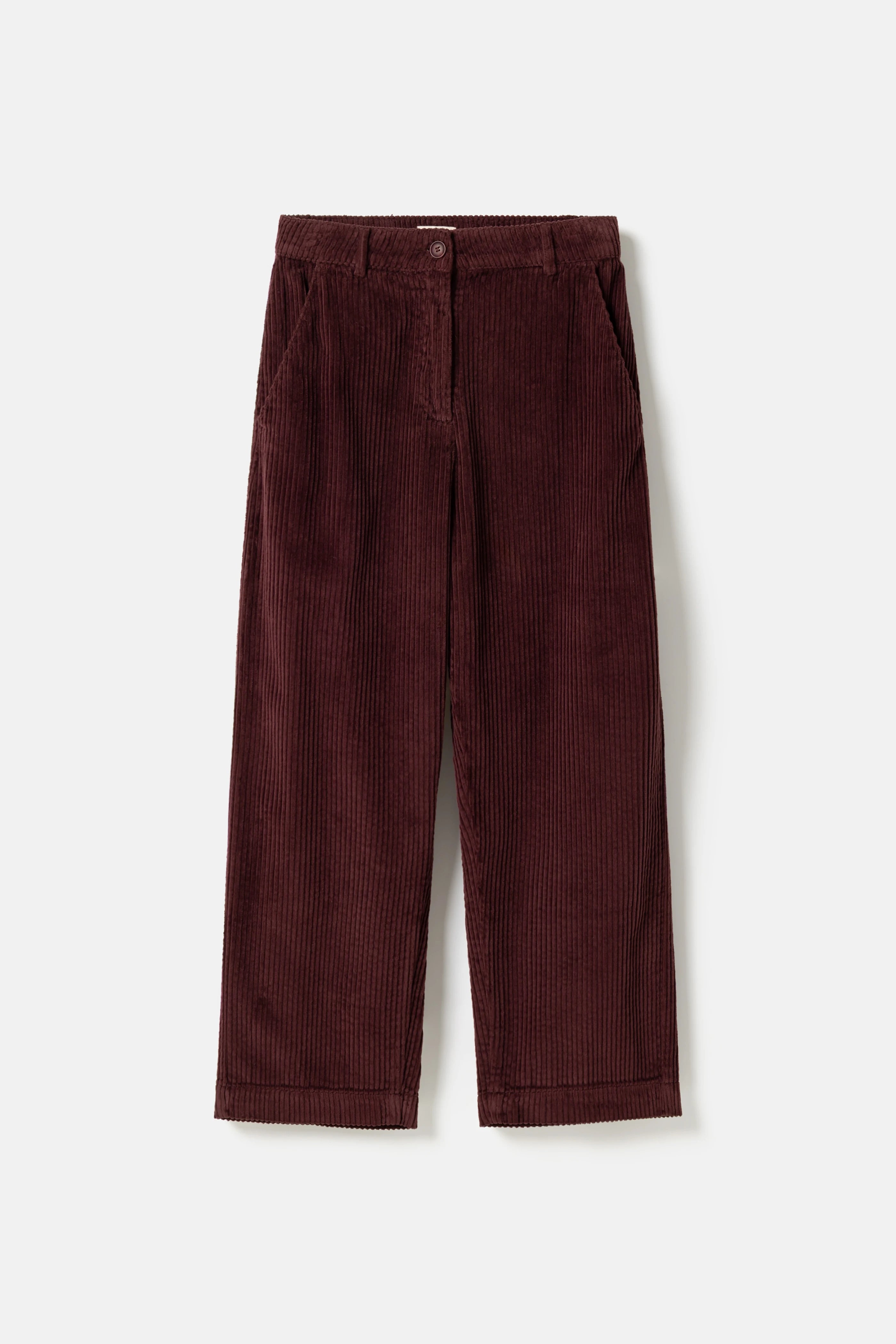 Sola Organic Corduroy Curved Trousers - 12 Grape