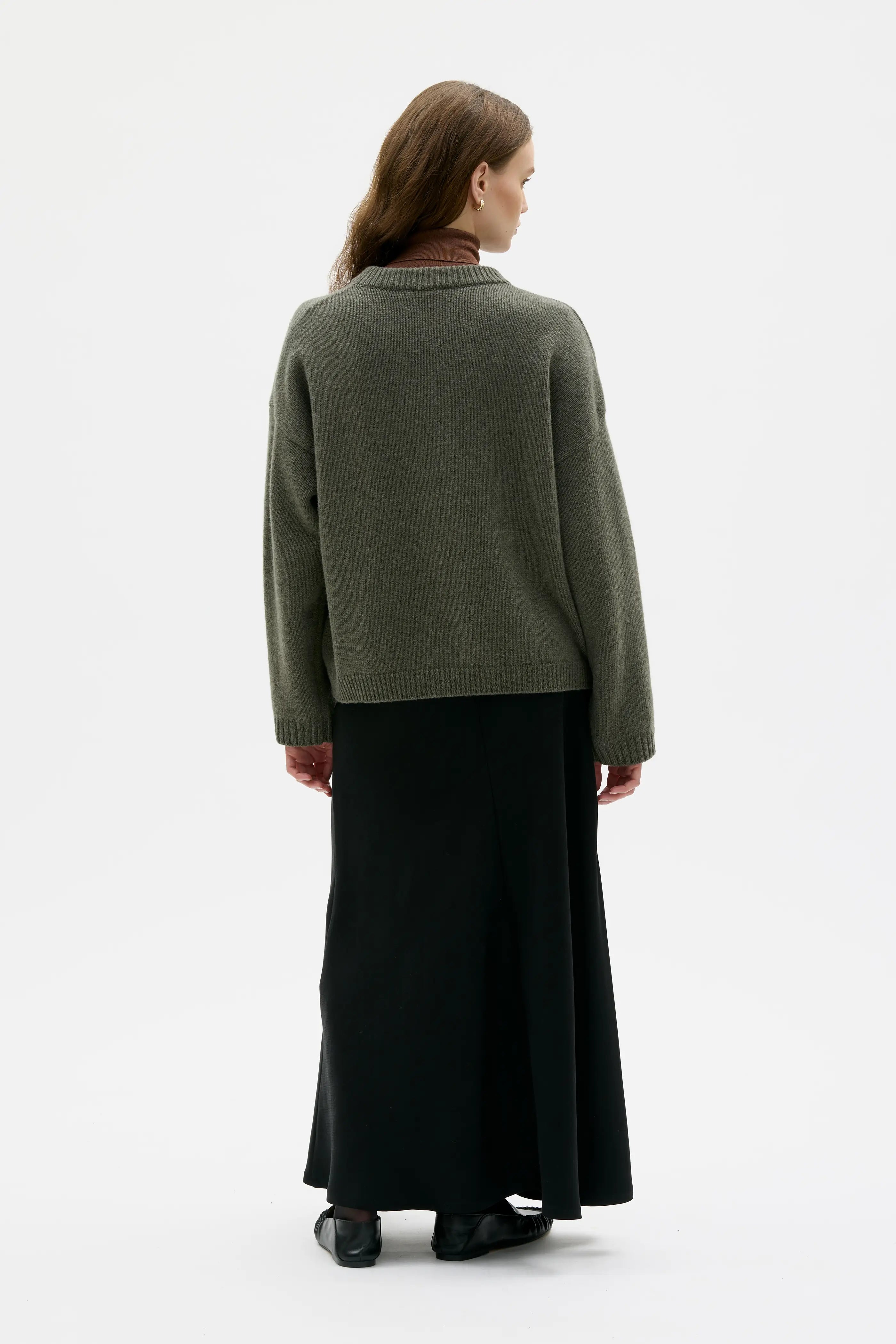 Soni Soft Wool Chunky Zip Jacket - Laurel Green