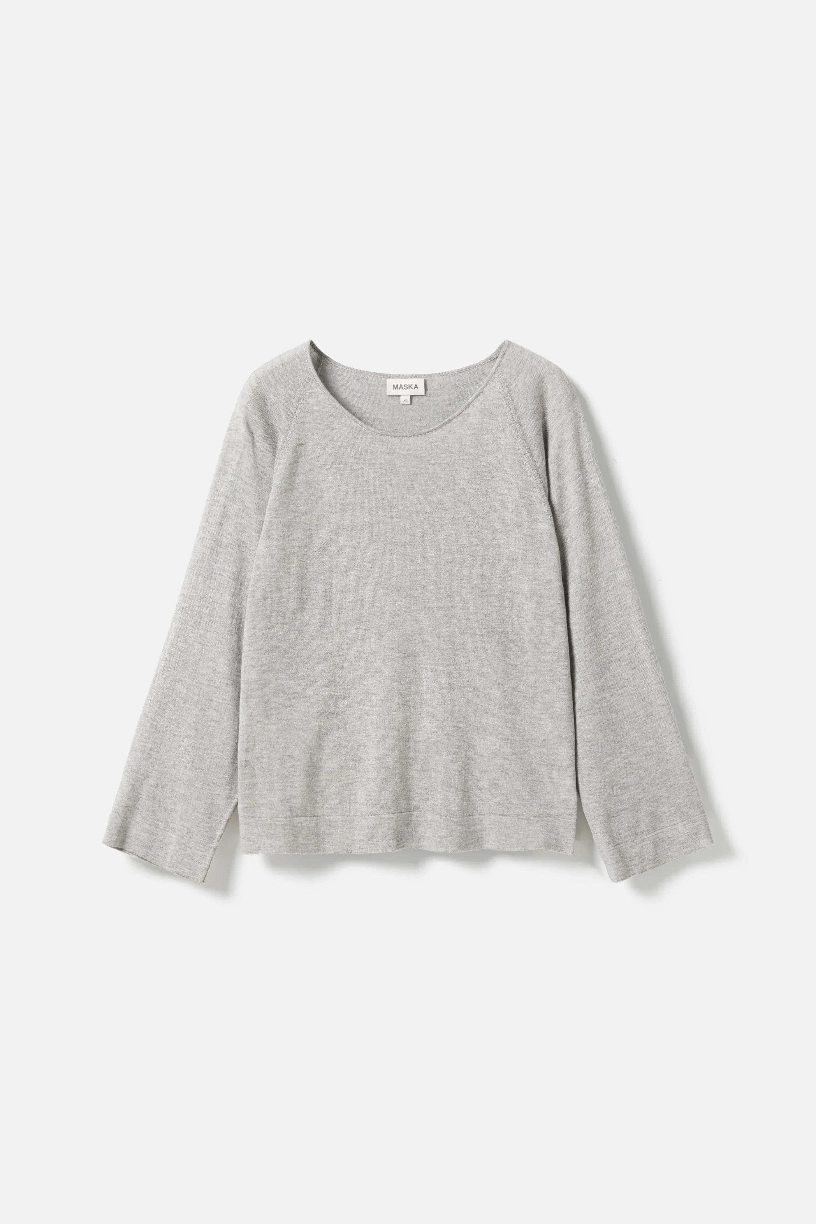 Yvonne Silk Cashmere Top – 52 Light Grey