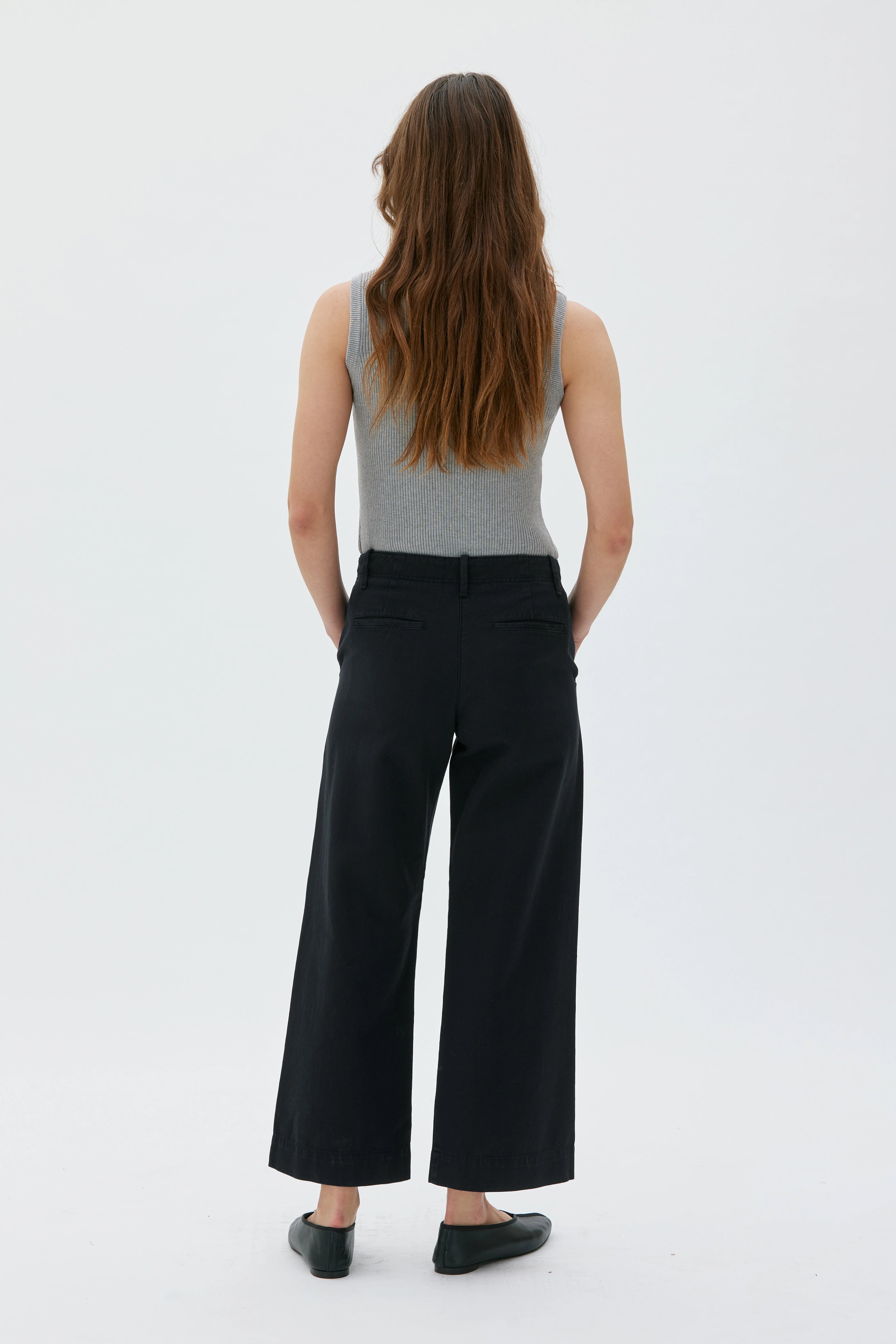 Laila Recyled Cotton Trousers – Black