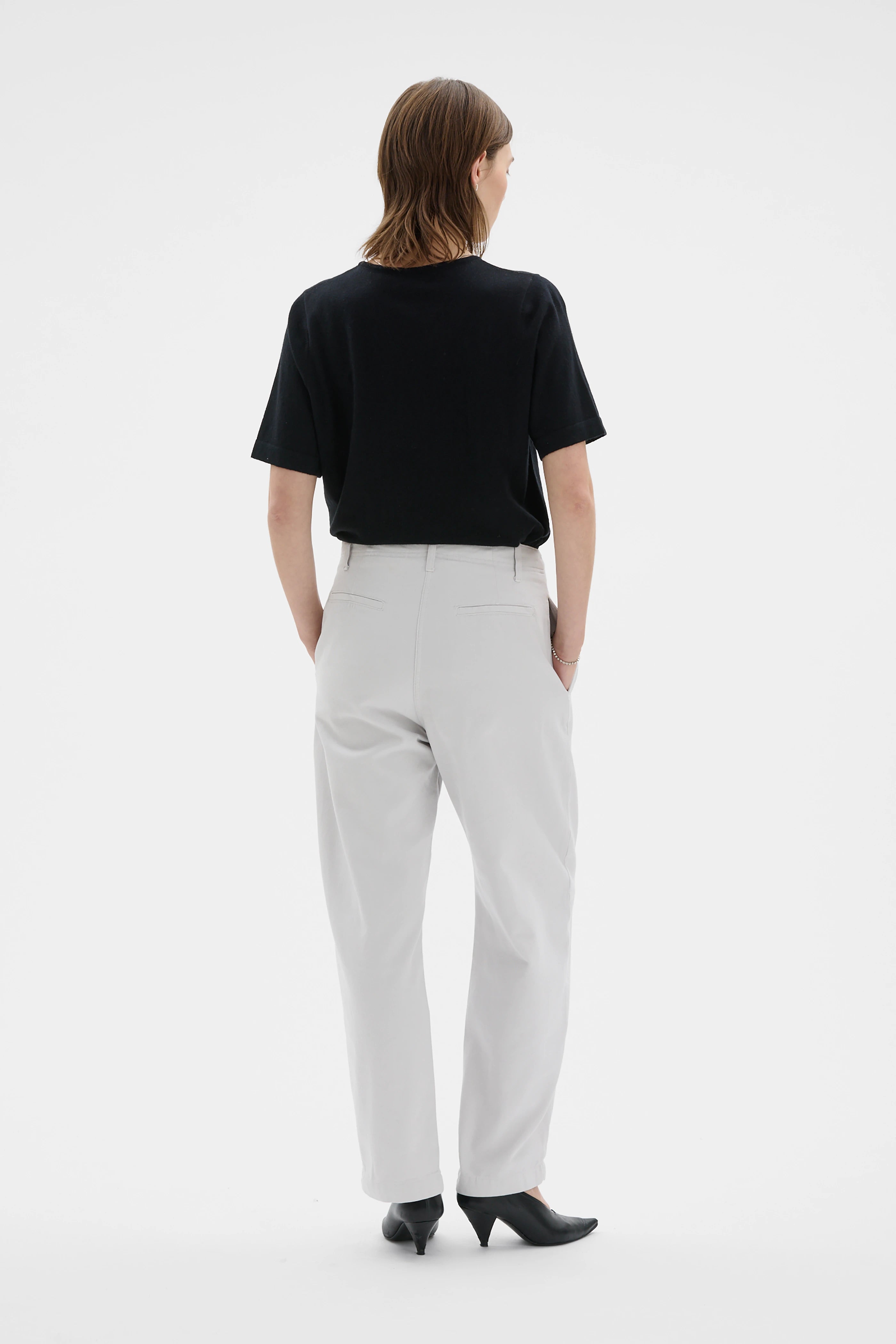Eos Trousers In Recycled Cotton – 161 Syringa Grey
