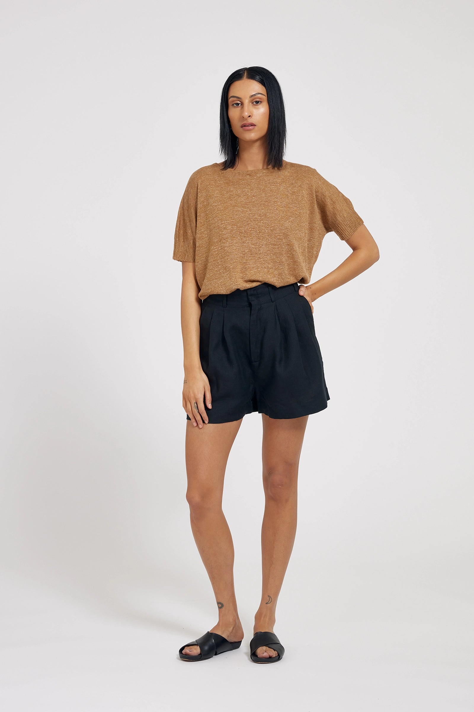 Prima Linneshorts - Black