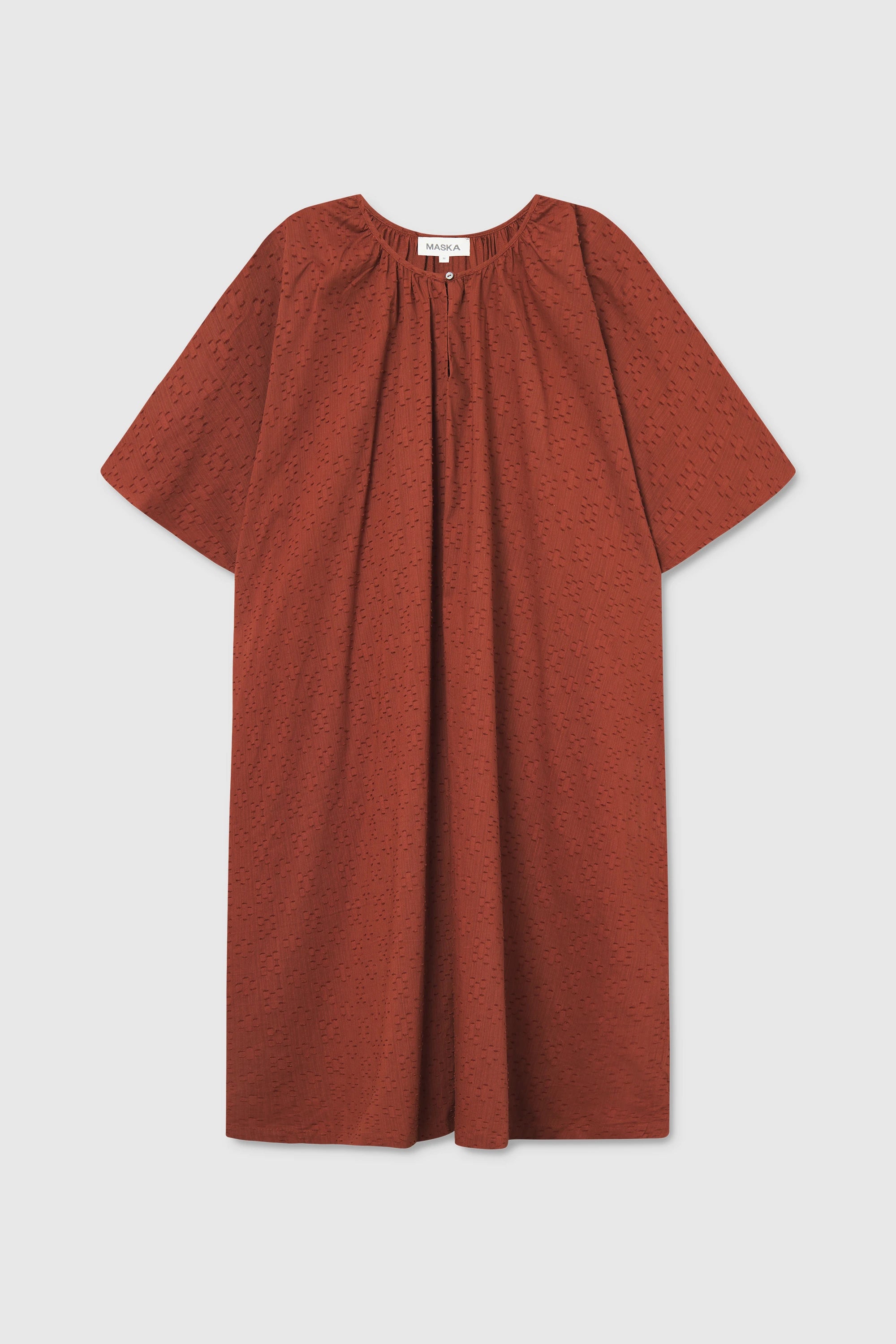 Nilo Organic Cotton Kaftan Dress - Terracotta